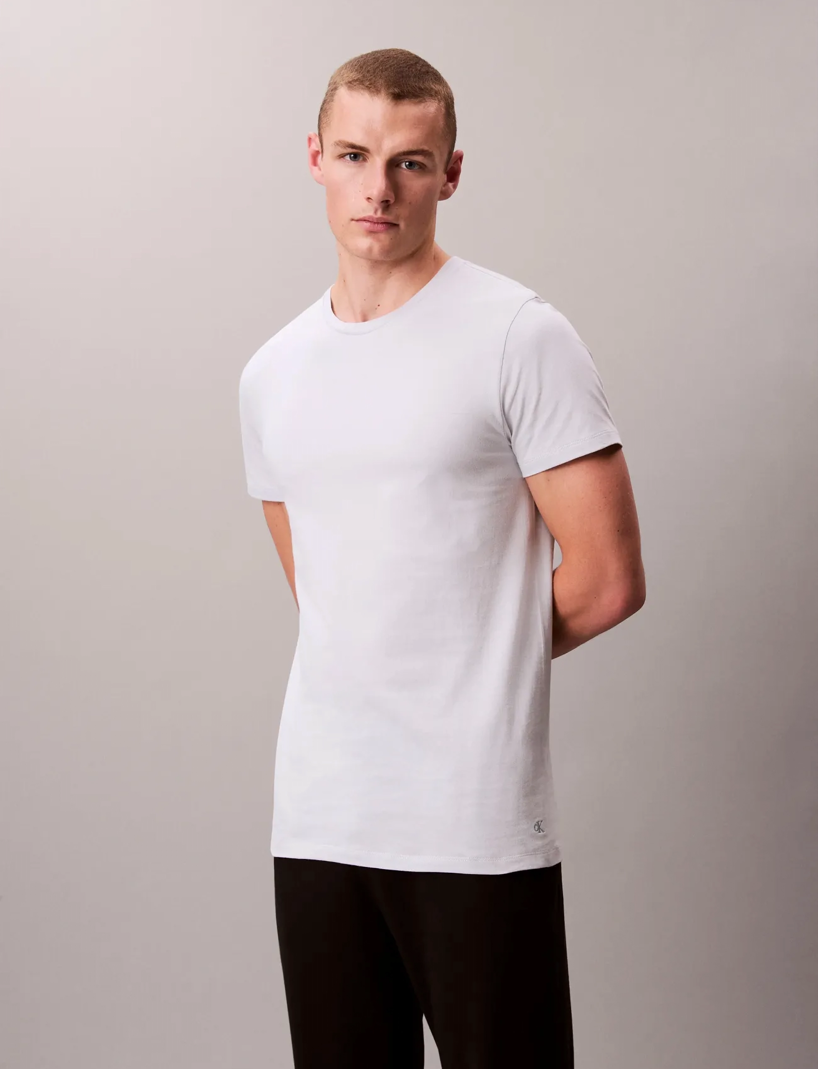 Calvin Klein - S/S CREW NECK 3PK - multipack t-shirts - micro chip/zoni beach/ink - 3