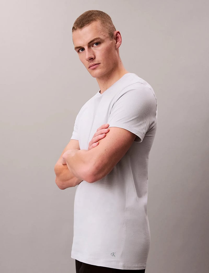 Calvin Klein - S/S CREW NECK 3PK - multipack t-shirts - micro chip/zoni beach/ink - 5