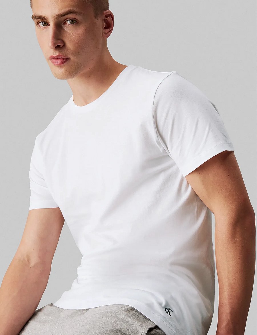 Calvin Klein - S/S CREW NECK 3PK - multipack t-shirts - white white white - 5