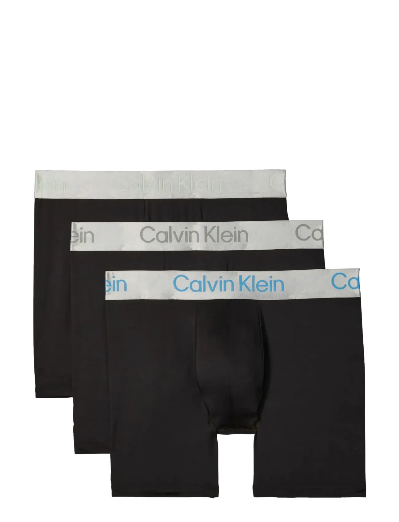 Calvin Klein BOXER BRIEF 3PK - Tänavastiil - BLACK BODY W  MOON MIST LOGO  BLACK / black