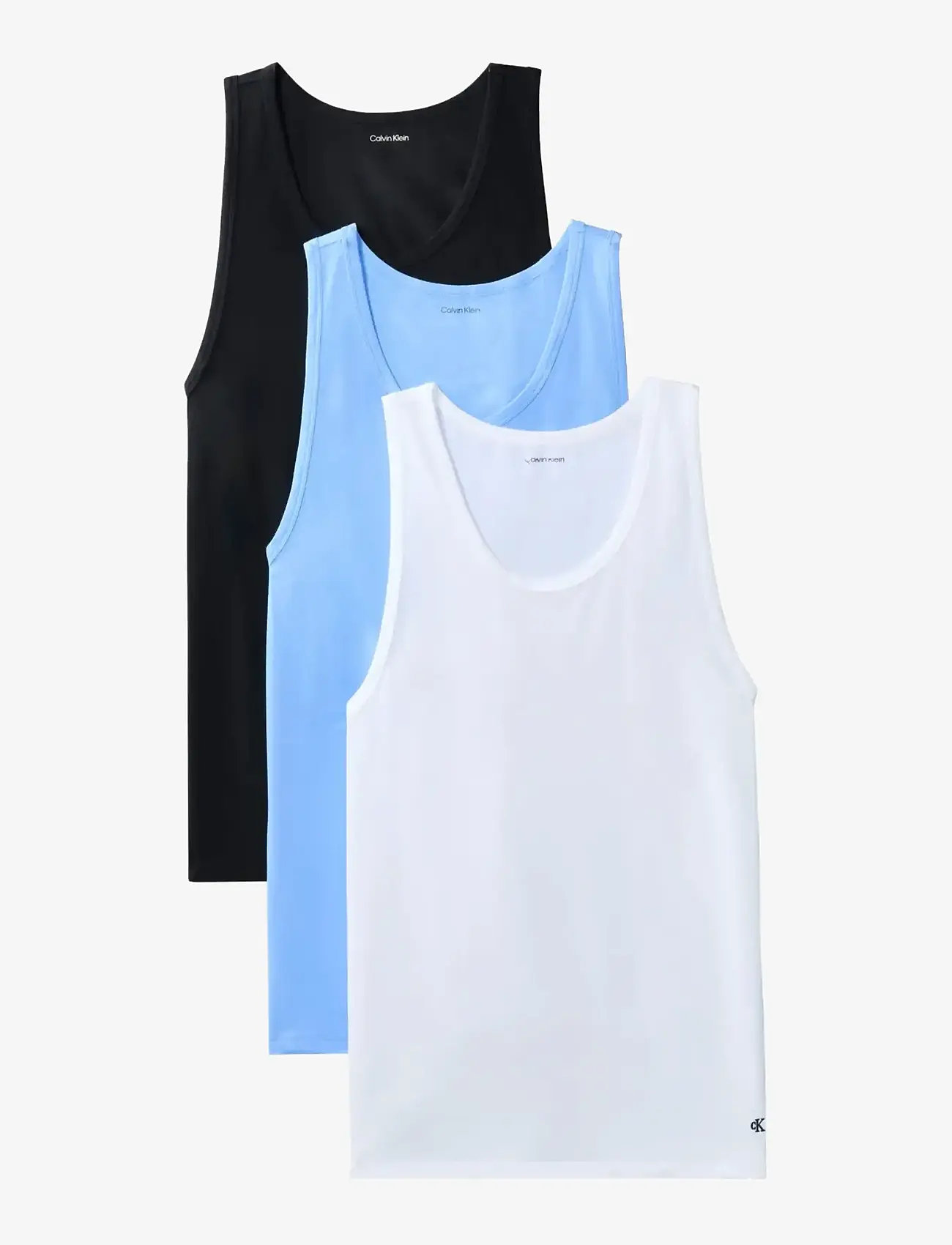 Calvin Klein - TANK 3PK - pidžaama topid - black blue descent white - 1