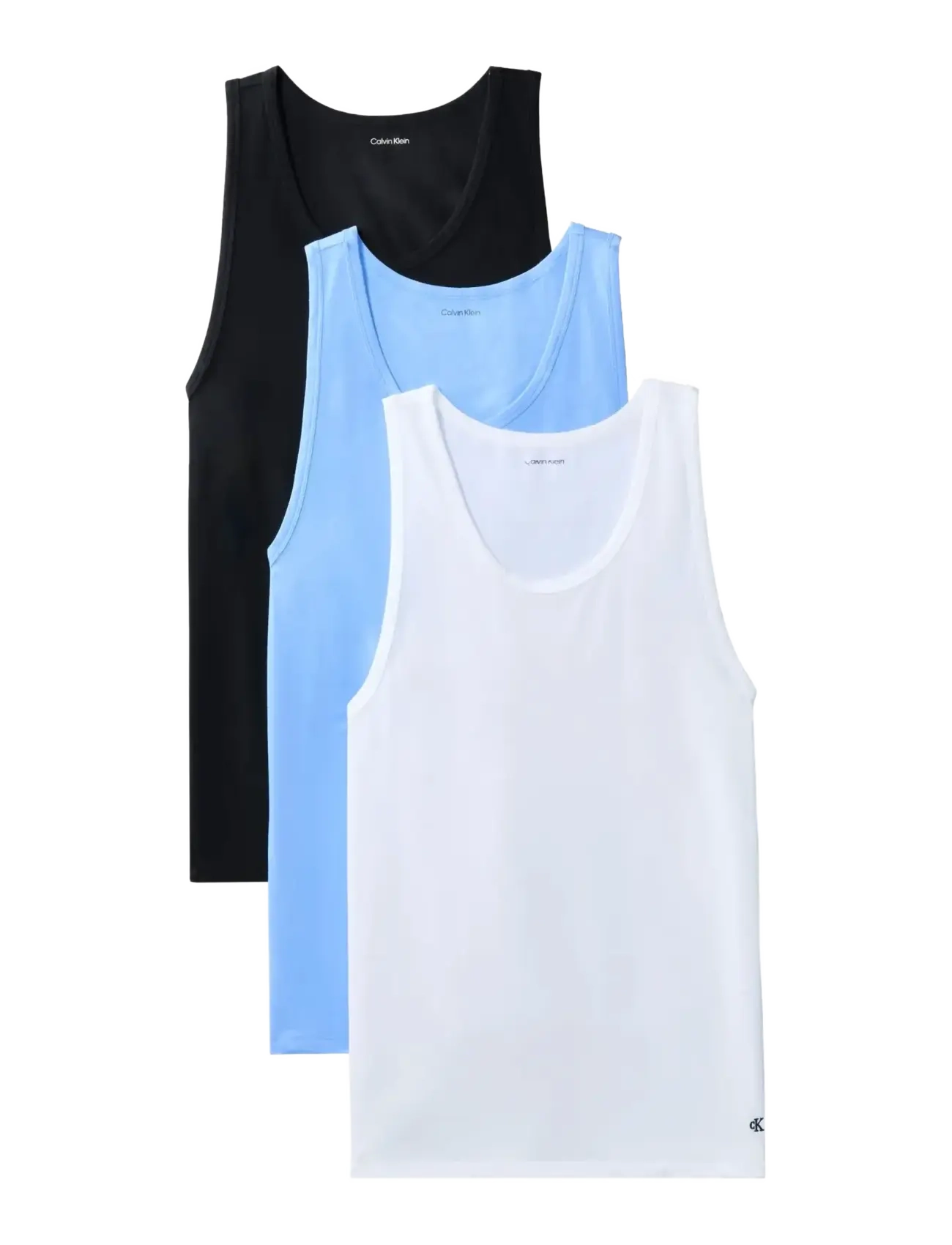 Calvin Klein TANK 3PK - Calvin Klein Underwear - BLACK BLUE DESCENT WHITE / multi