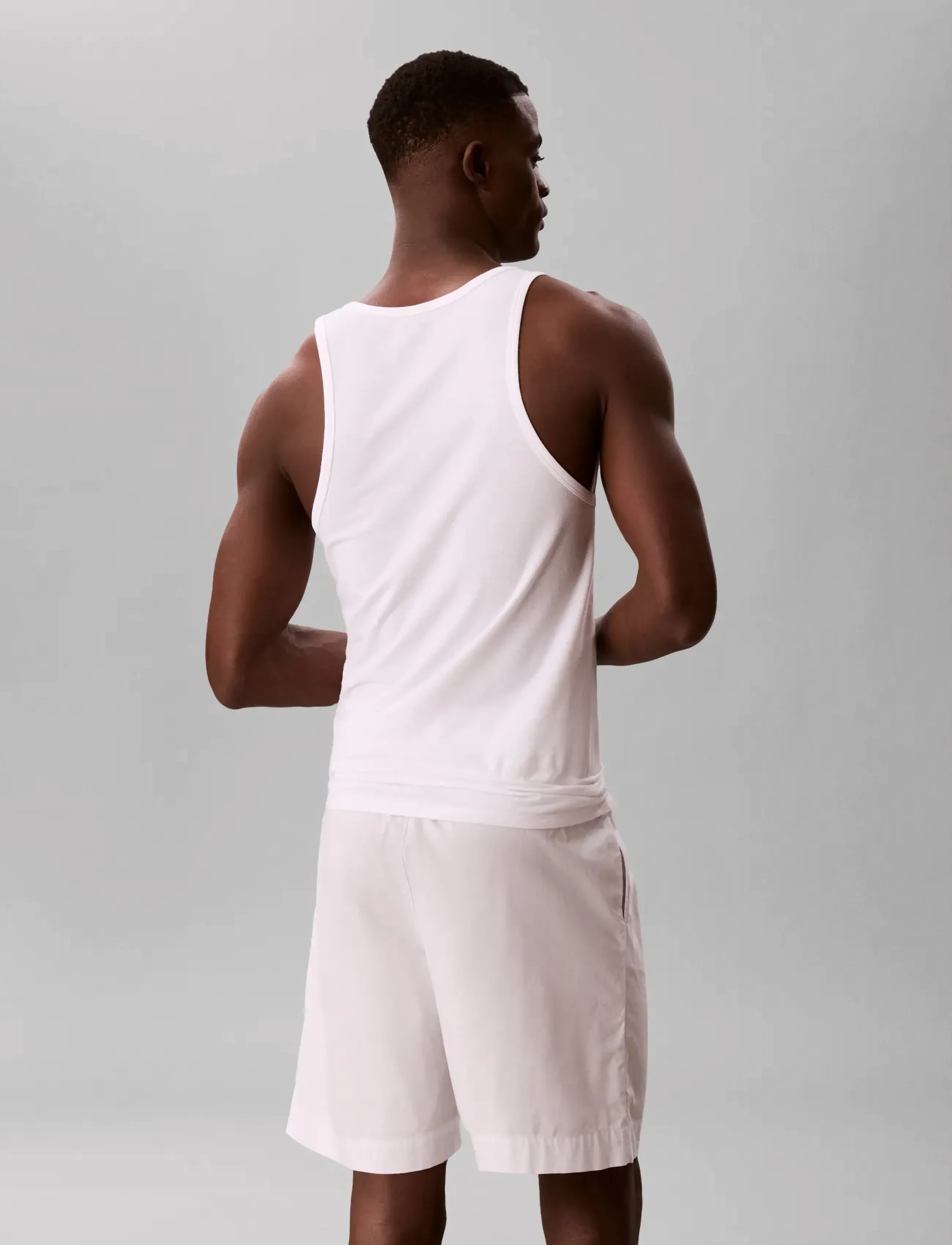 Calvin Klein - TANK 3PK - pyjamasöverdelar - black blue descent white - 3