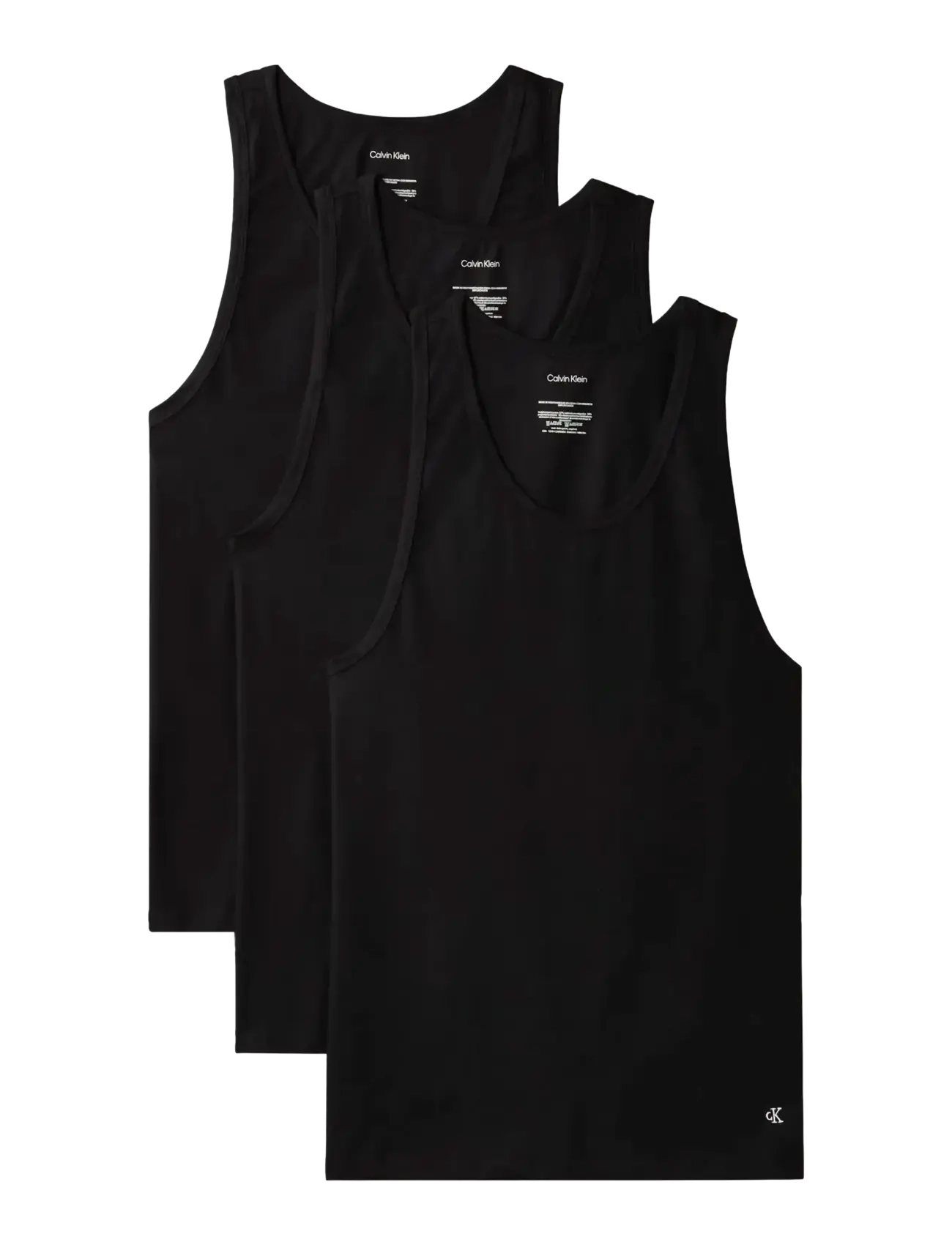 CALVIN KLEIN Tank 3Pk Schwarz - L - Herren