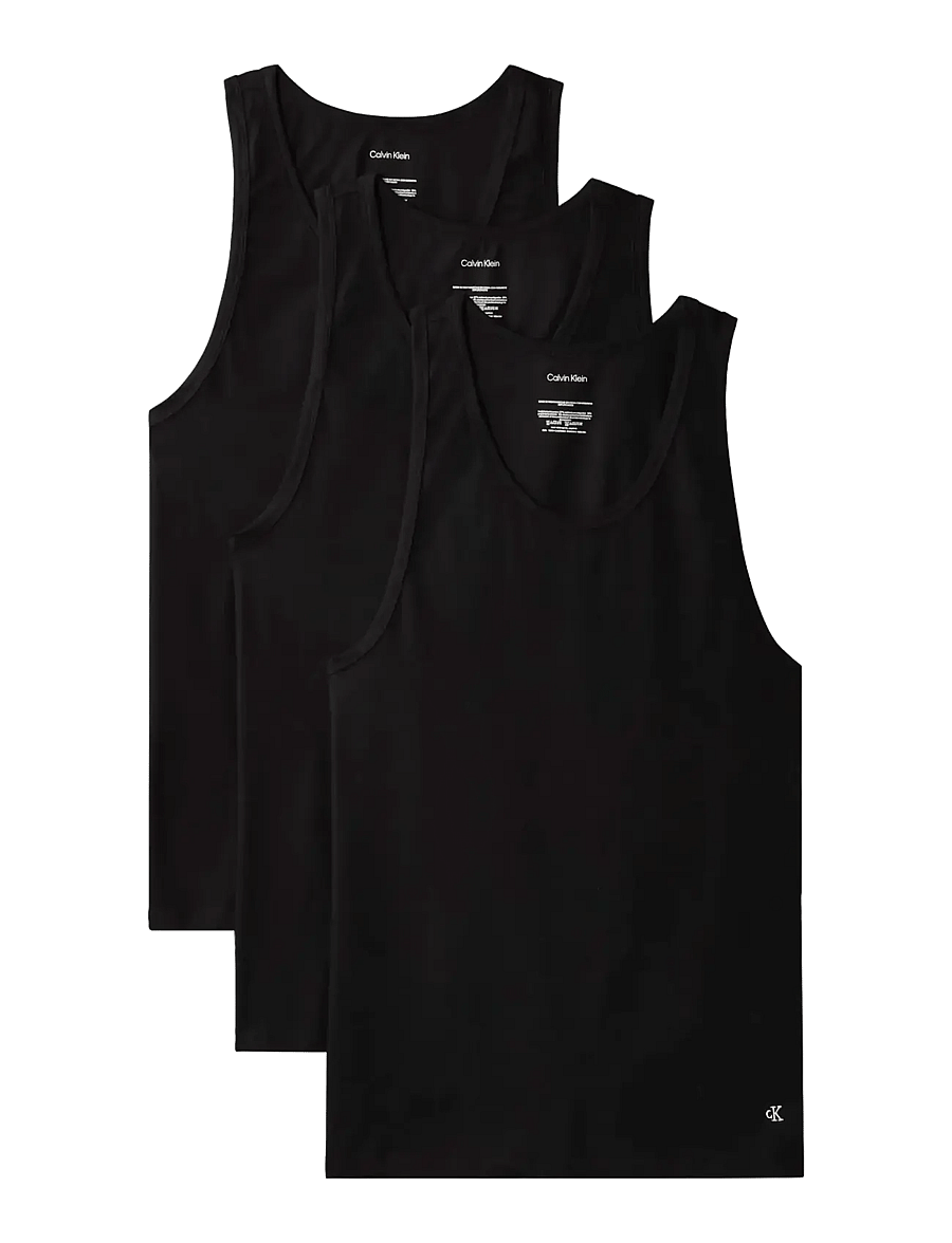 Calvin Klein - TANK 3PK - pyjamashirts - black - 1