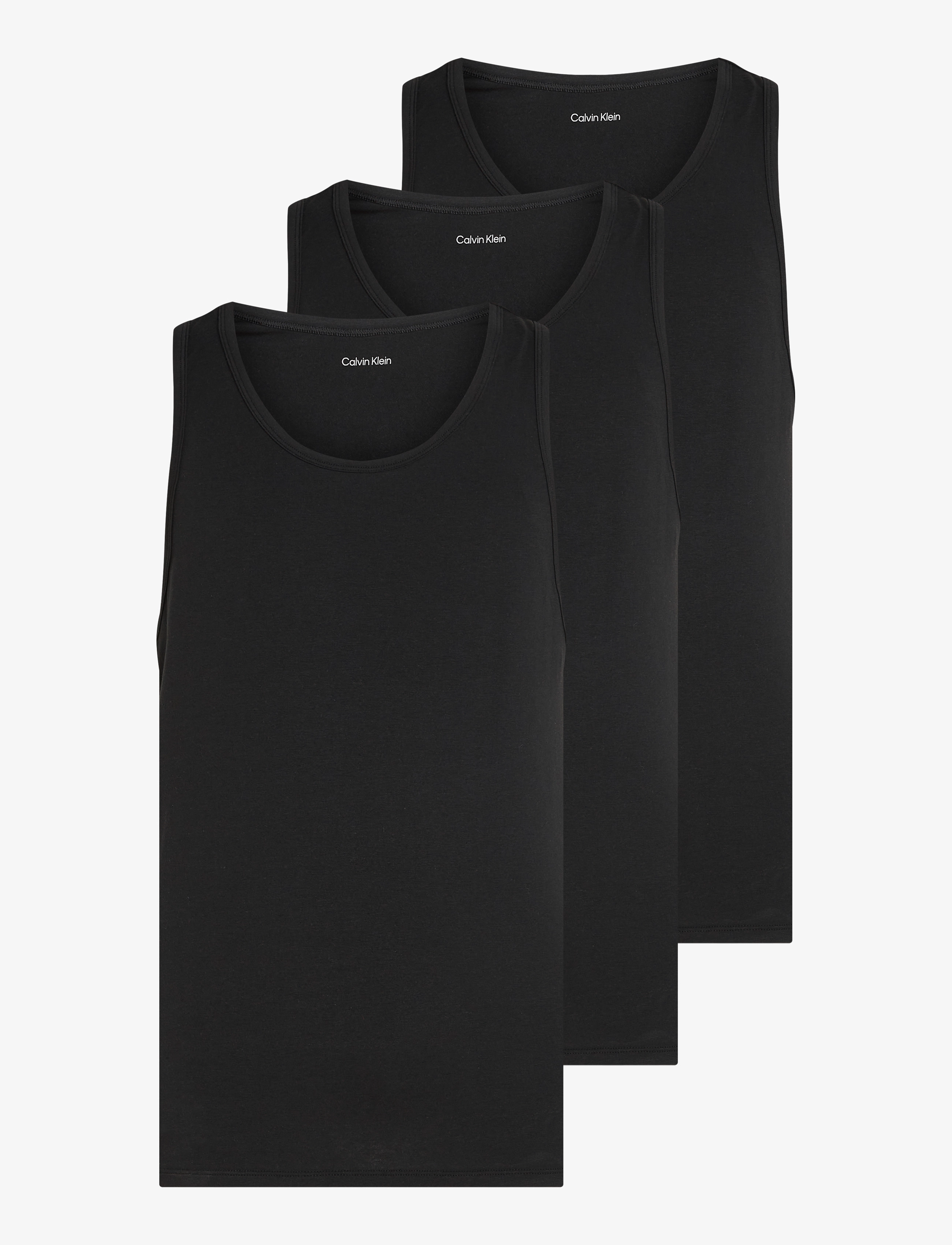 Calvin Klein - TANK 3PK - pyjamaoberteil - black, black, black - 1