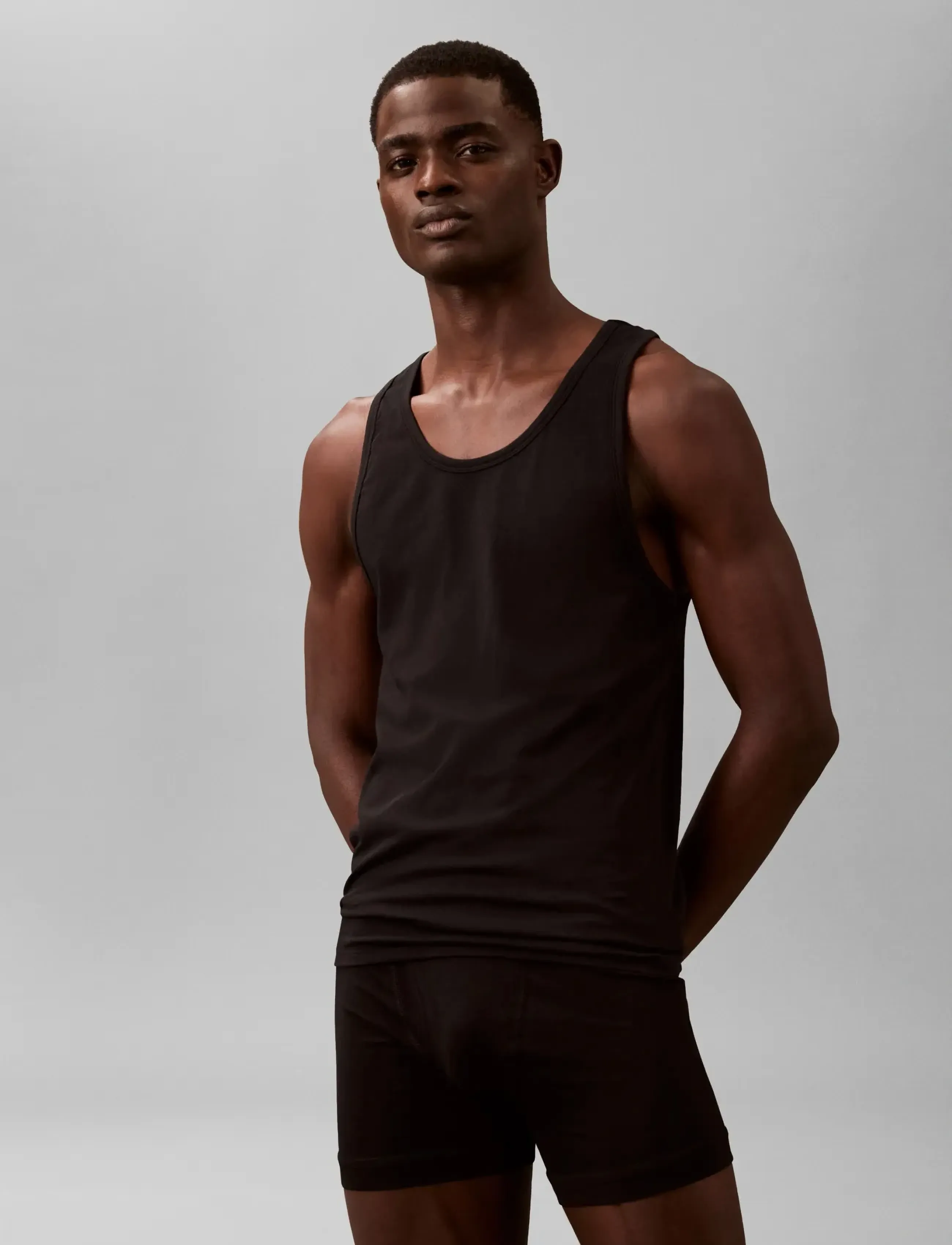 Calvin Klein TANK 3PK - Pidžaama topid - BLACK, BLACK, BLACK / black