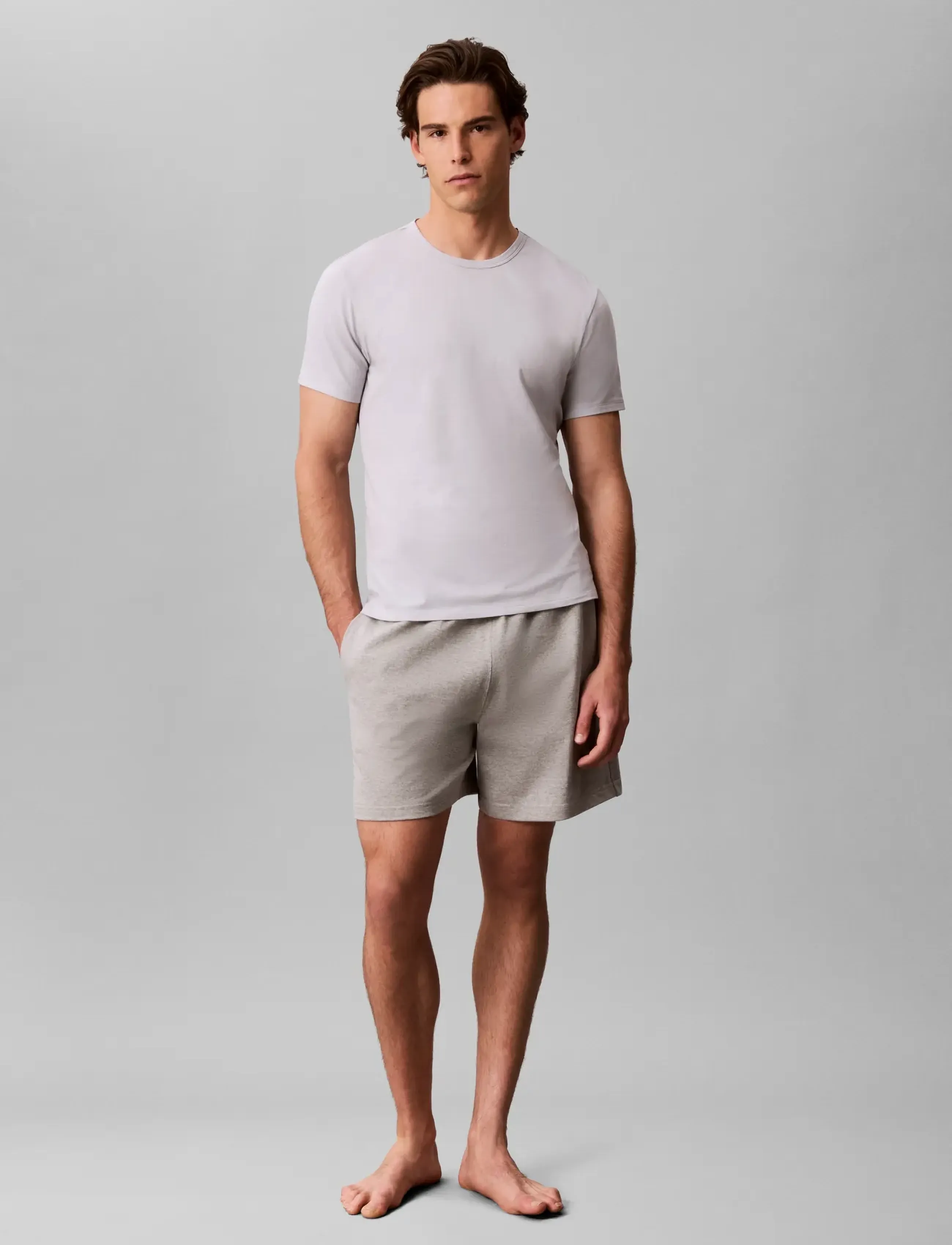 Calvin Klein S/S CREW NECK 3PK - Multipack t-shirts - BLACK W  WHITE EMB HARBOR MIST W  C / black
