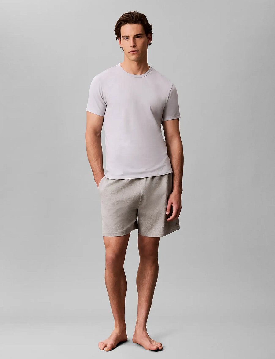 Calvin Klein - S/S CREW NECK 3PK - multipack t-shirts - black w white emb harbor mist w c - 0