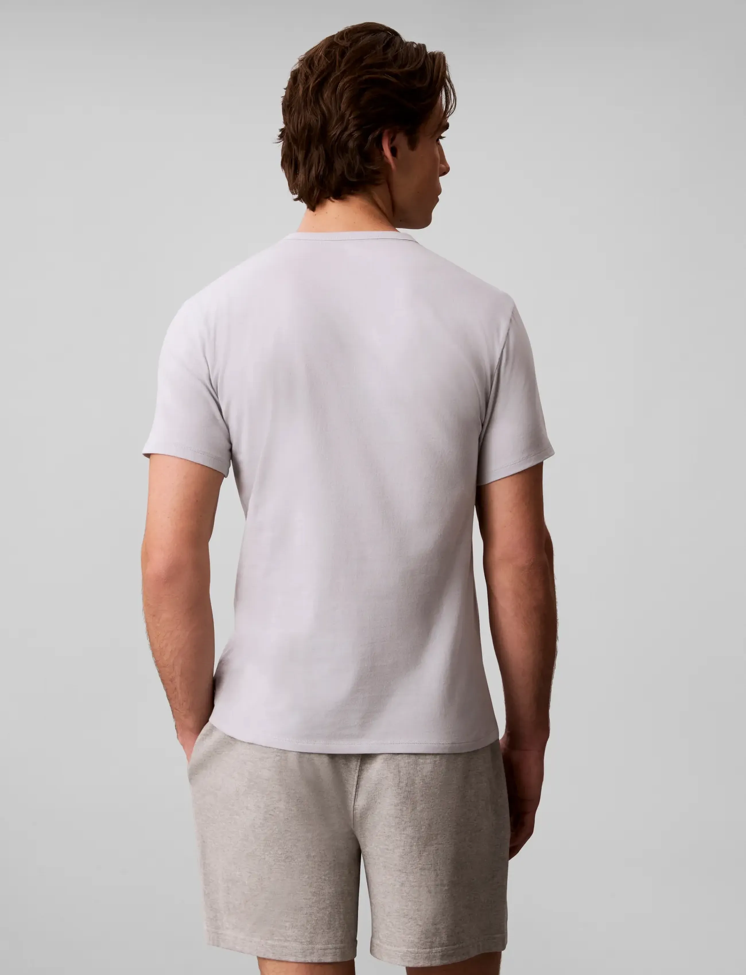 Calvin Klein - S/S CREW NECK 3PK - multipack t-shirts - black w  white emb harbor mist w  c - 2