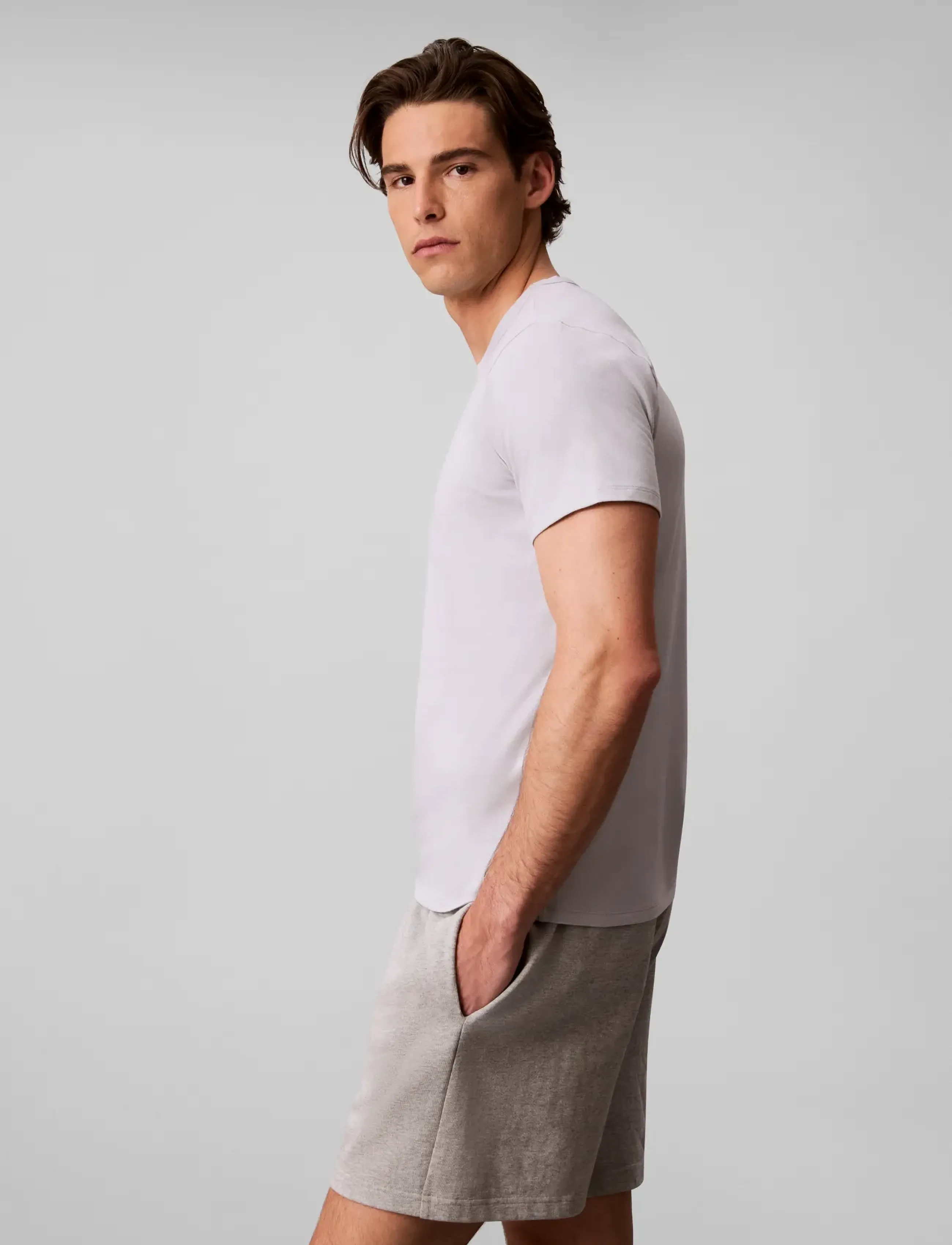 Calvin Klein - S/S CREW NECK 3PK - multipack t-shirts - black w  white emb harbor mist w  c - 5