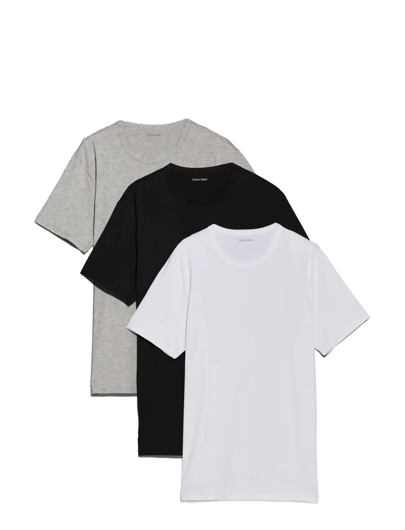 Calvin Klein - S/S CREW NECK 3PK - multipack t-shirts - black grey heather white - 2