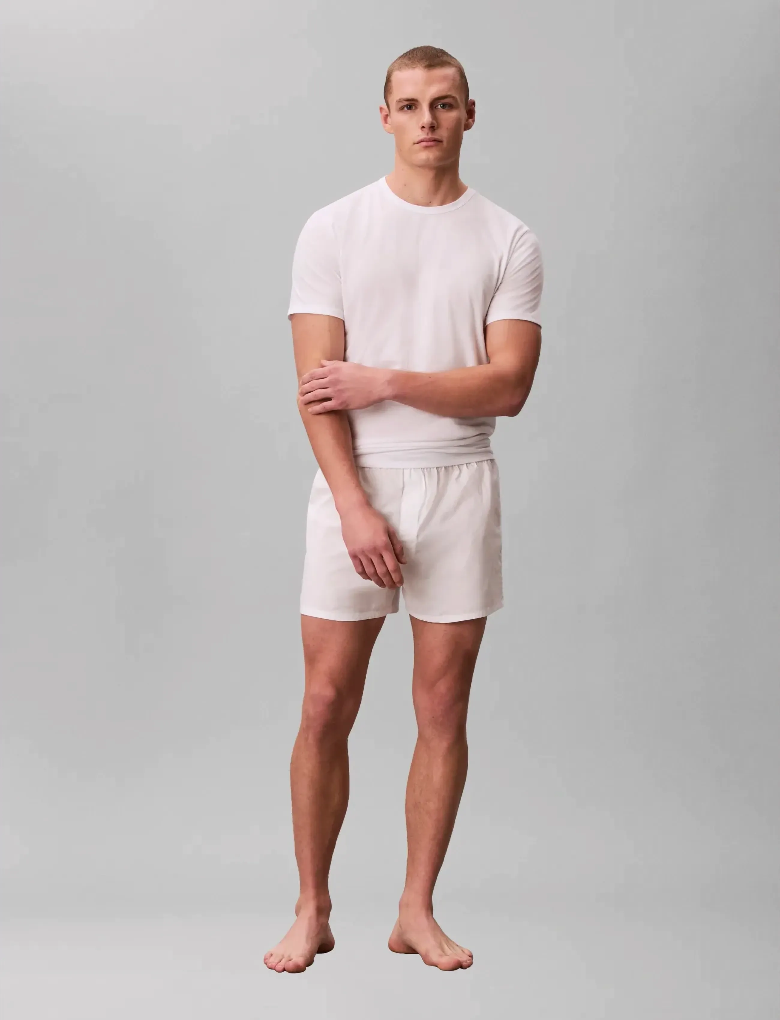 Calvin Klein S/S CREW NECK 3PK - Multipack undertøj - BLACK GREY HEATHER WHITE / grey