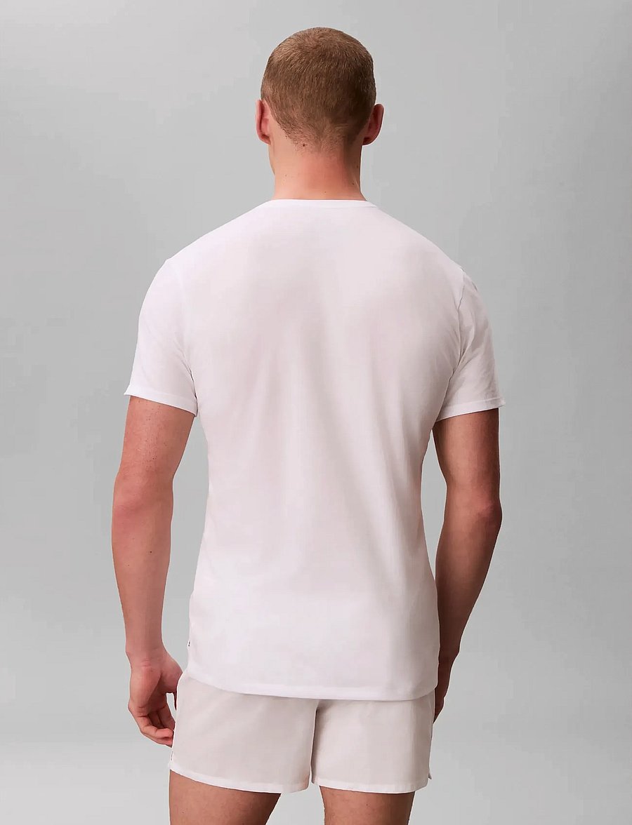 Calvin Klein - S/S CREW NECK 3PK - t-shirts im multipack - black grey heather white - 4