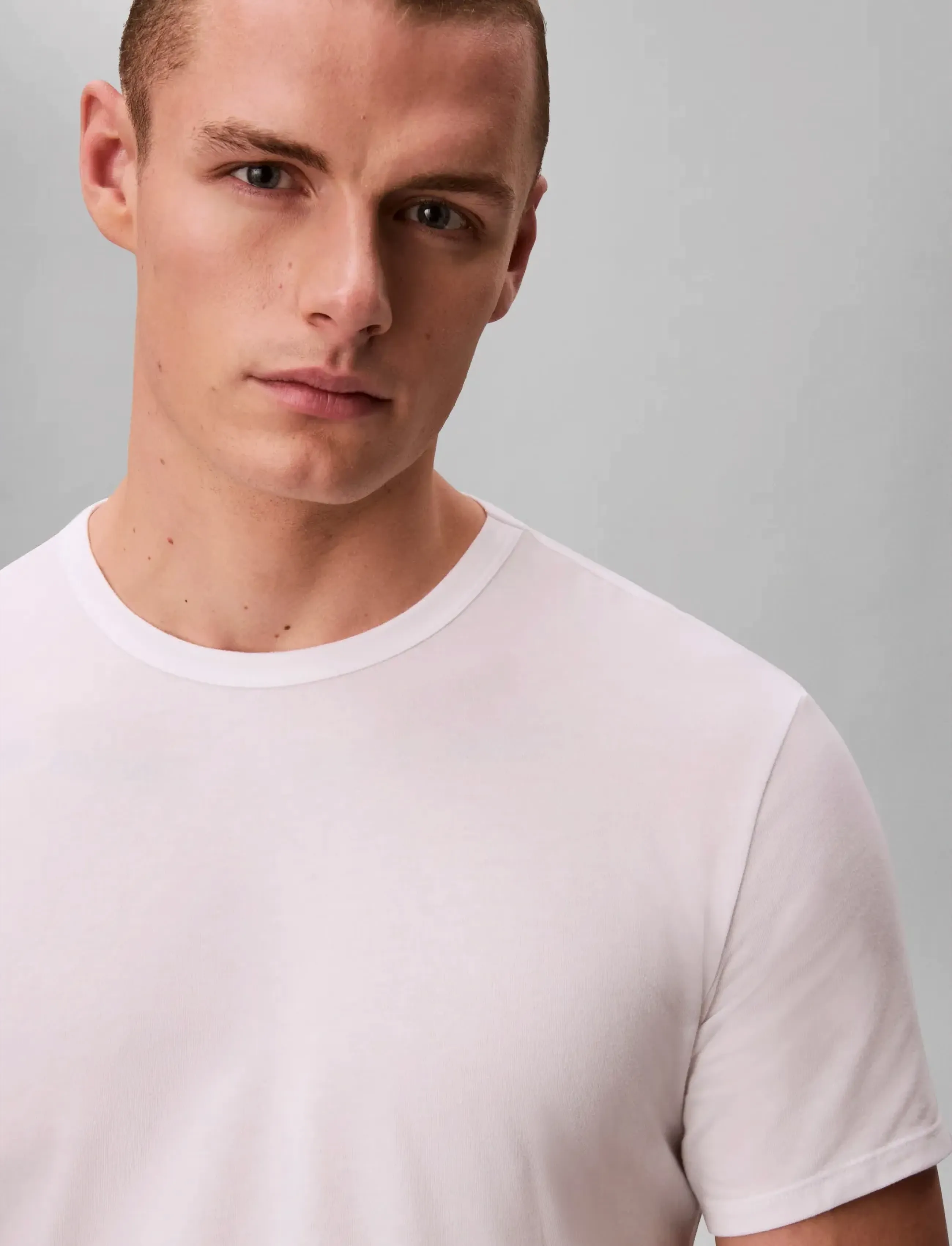 Calvin Klein - S/S CREW NECK 3PK - multipack t-shirts - black grey heather white - 5