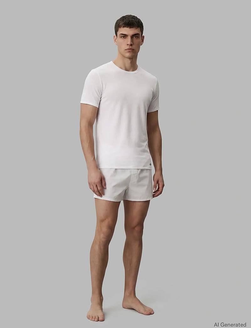 Calvin Klein - S/S CREW NECK 3PK - t-shirts im multipack - black blue descent white - 0