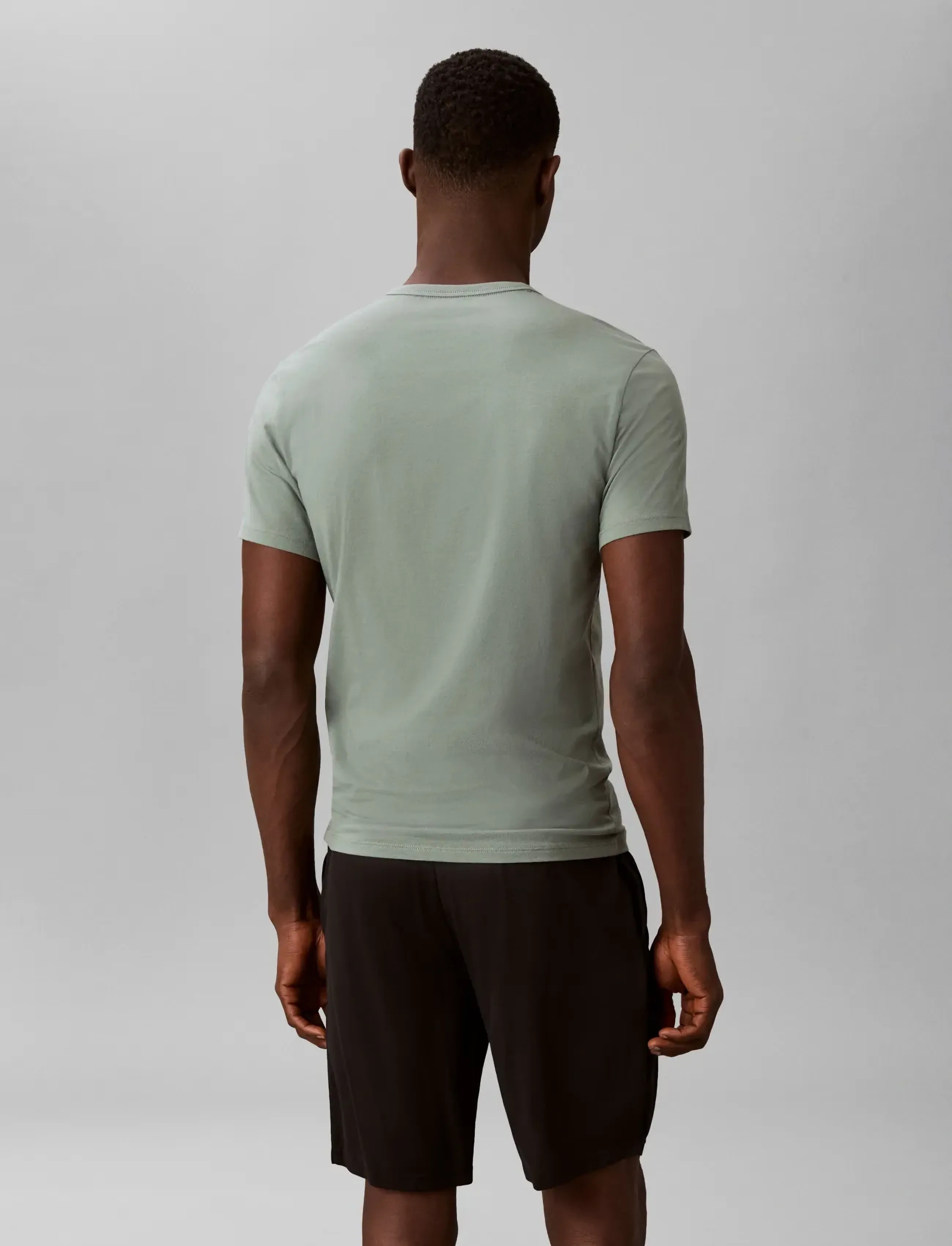 Calvin Klein - S/S CREW NECK 3PK - multipack t-shirts - black sea spray niagara mist - 2