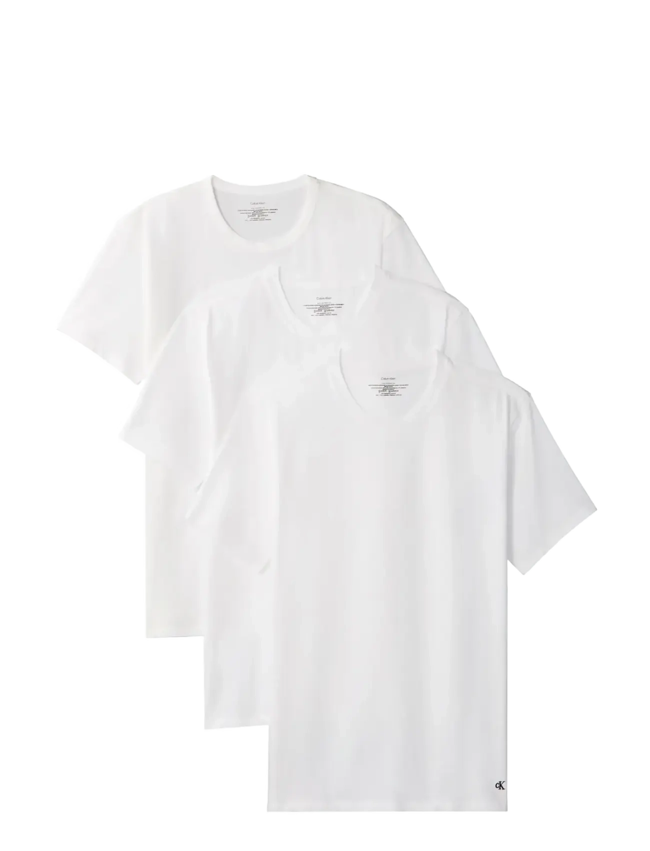 Calvin Klein S/S CREW NECK 3PK - Calvin Klein Underwear - WHITE / white