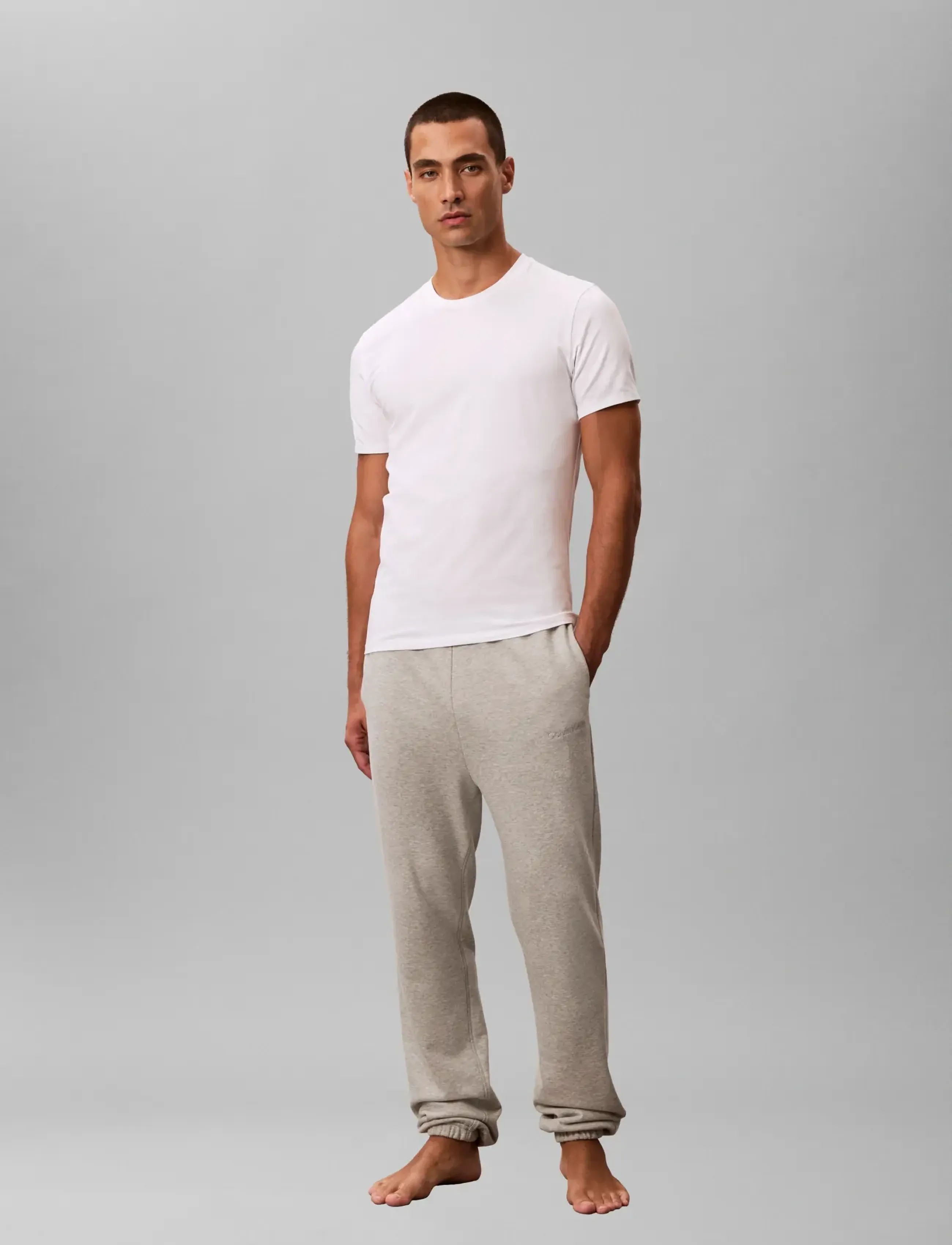 Calvin Klein S/S CREW NECK 3PK - Pyjamaoberteil - WHITE / white