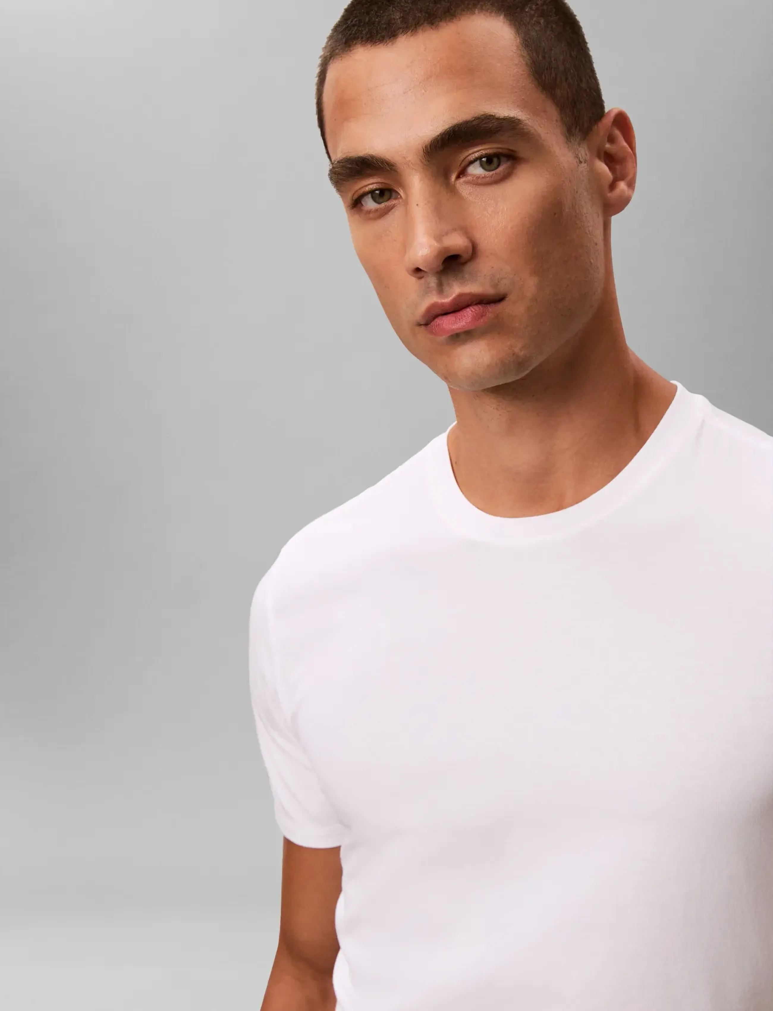 Calvin Klein - S/S CREW NECK 3PK - nattrøjer - white - 5