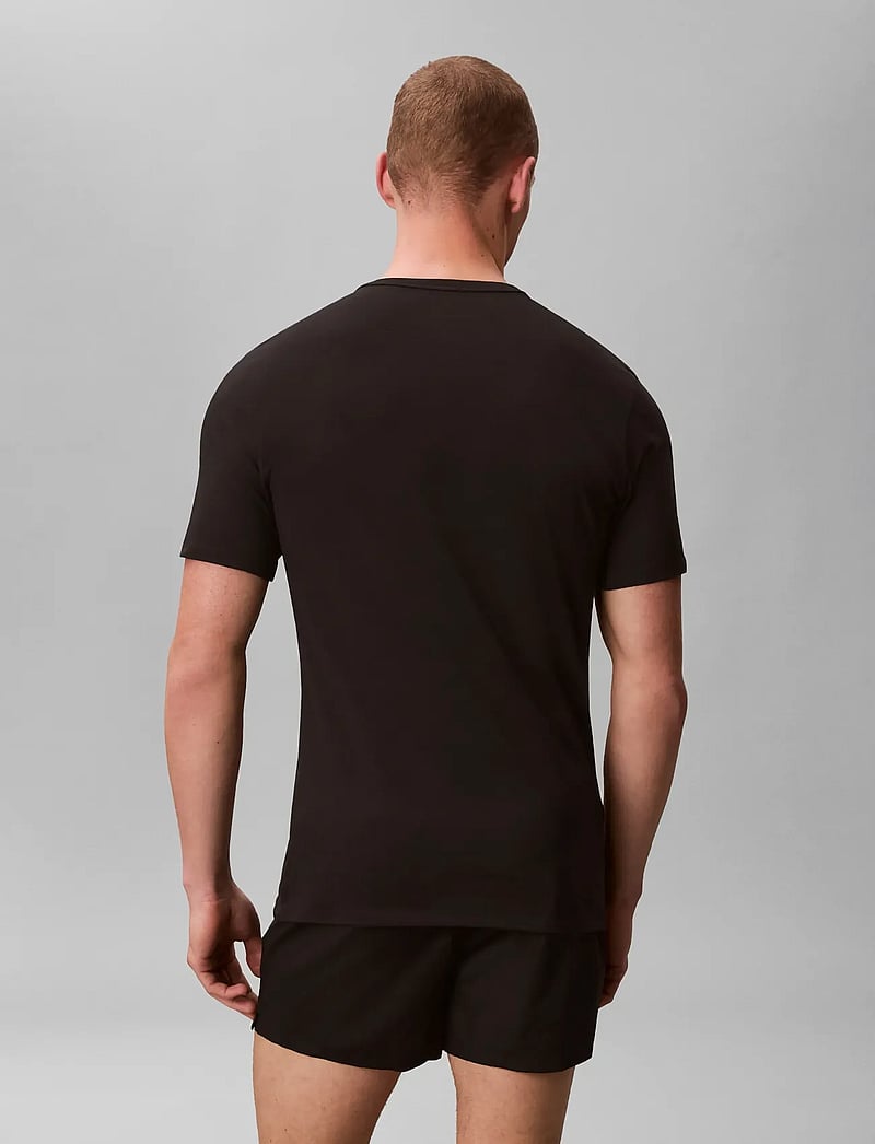 Calvin Klein - S/S V NECK 3PK - v-aukkoiset t-paidat - black grey heather white - 3