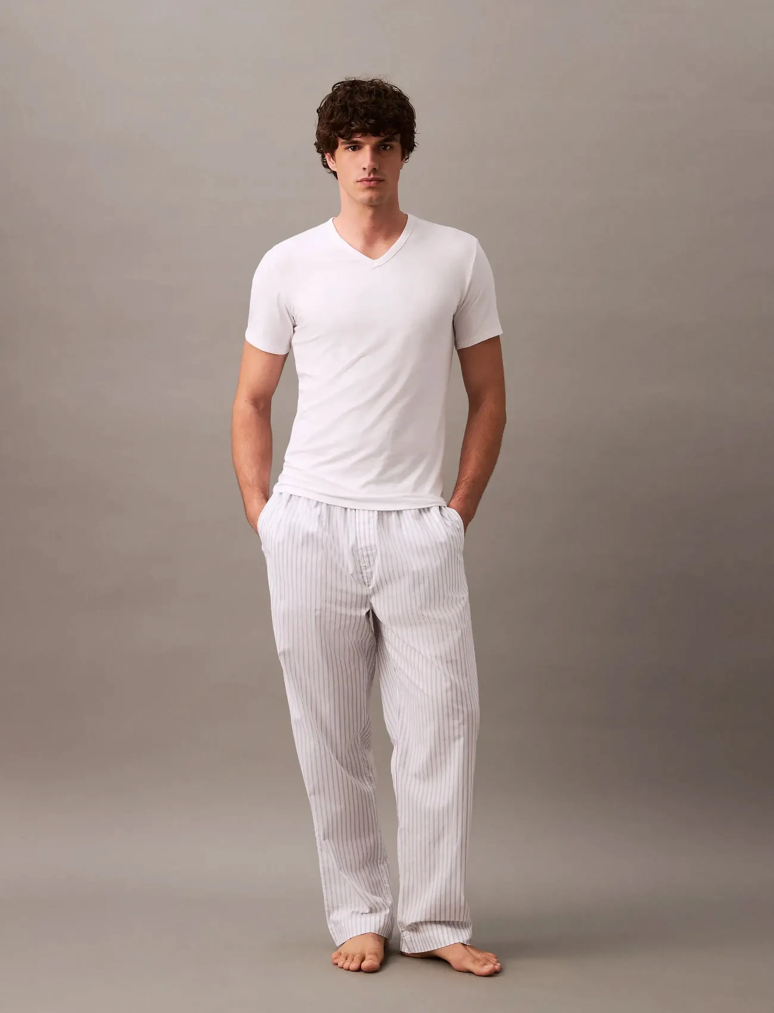 Calvin Klein S/S V NECK 3PK - Multipack t-shirts - WHITE, WHITE, WHITE / white