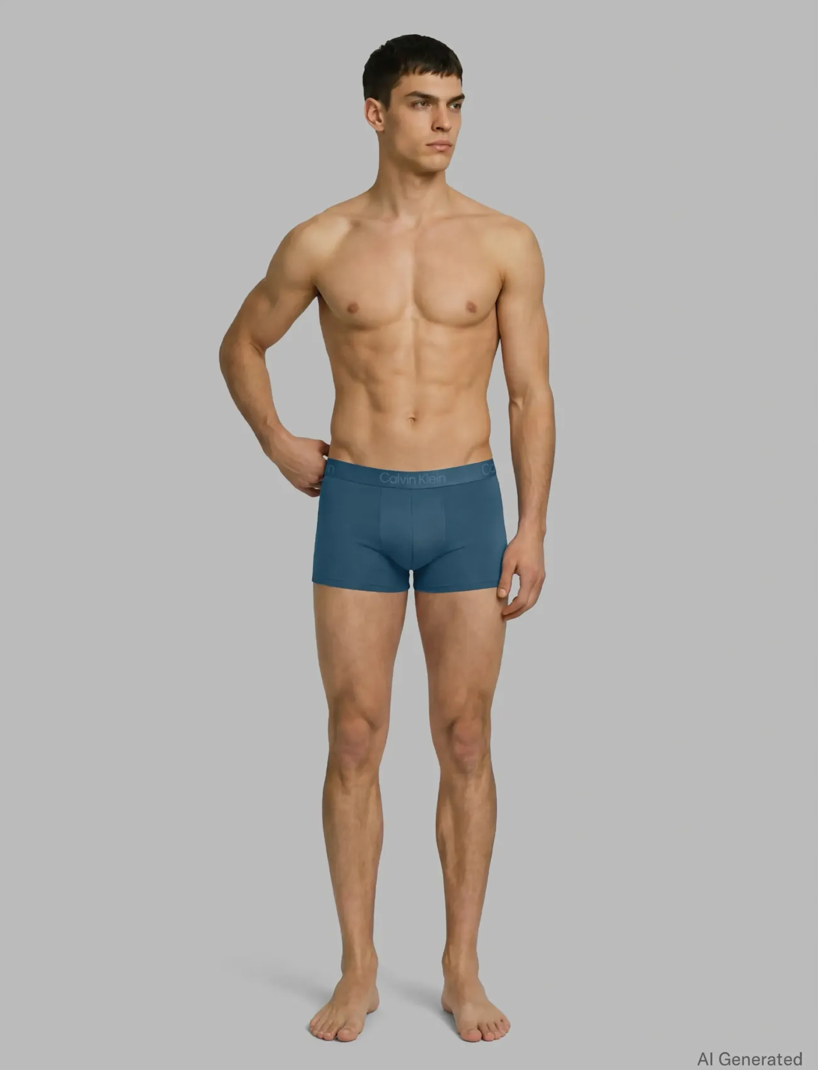 Calvin Klein - TRUNK 3PK - oatmeal heather gulf blue  liberty - 2