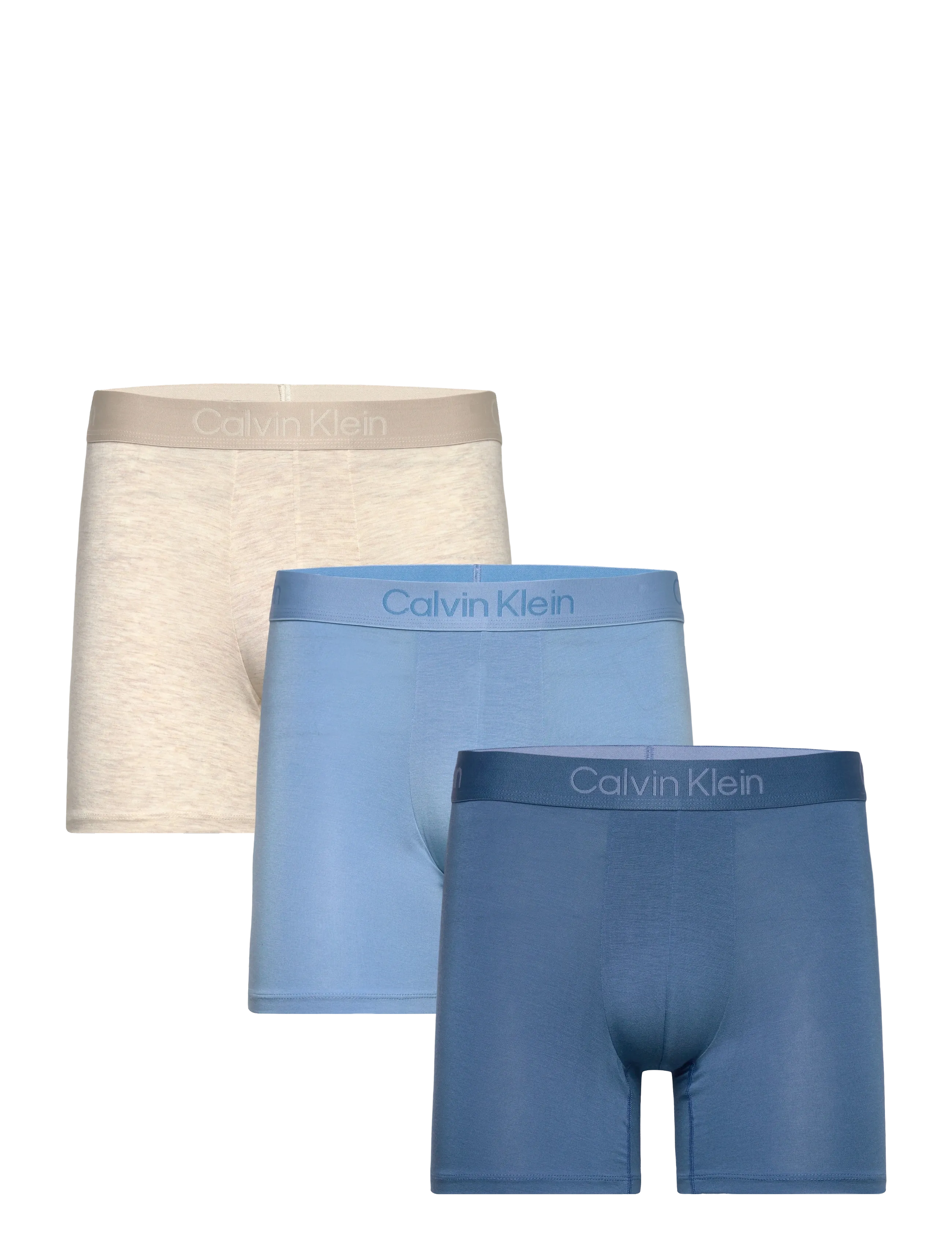 Calvin Klein BOXER BRIEF 3PK - Unterwäsche - OATMEAL HEATHER GULF BLUE  LIBERTY / blue