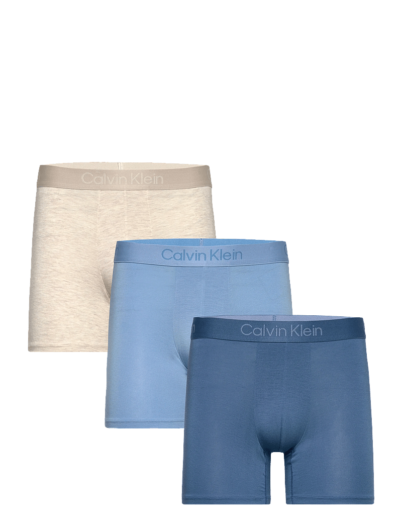 Calvin Klein - BOXER BRIEF 3PK - multipack kalsonger - oatmeal heather gulf blue liberty - 1