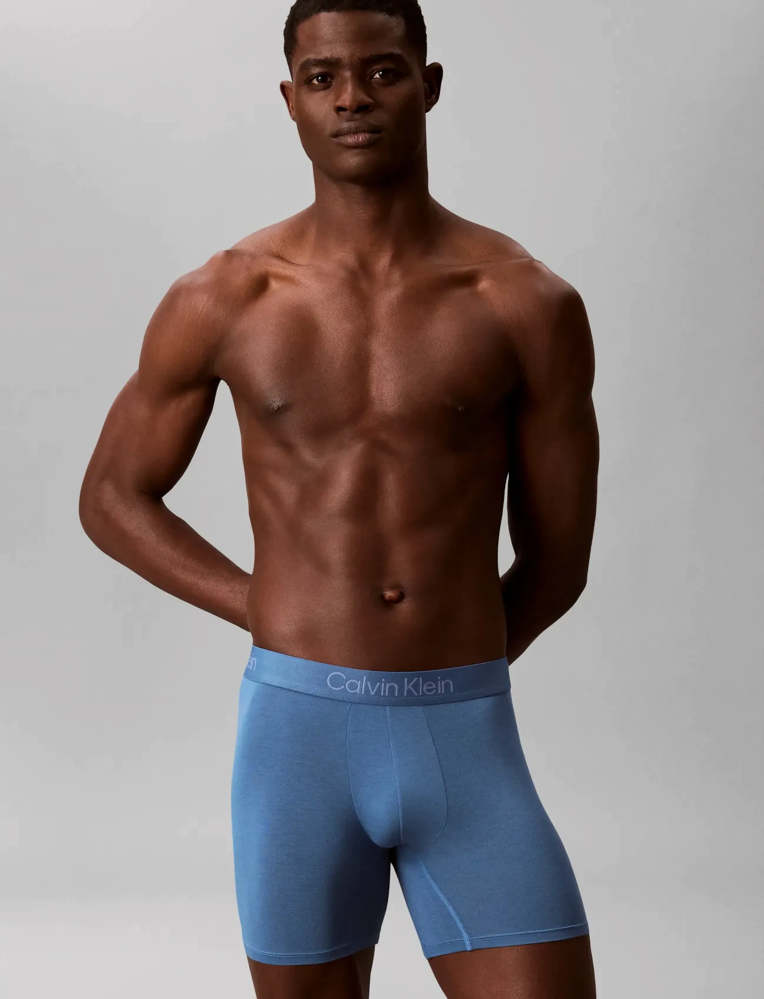 Calvin Klein - BOXER BRIEF 3PK - oatmeal heather gulf blue  liberty - 3
