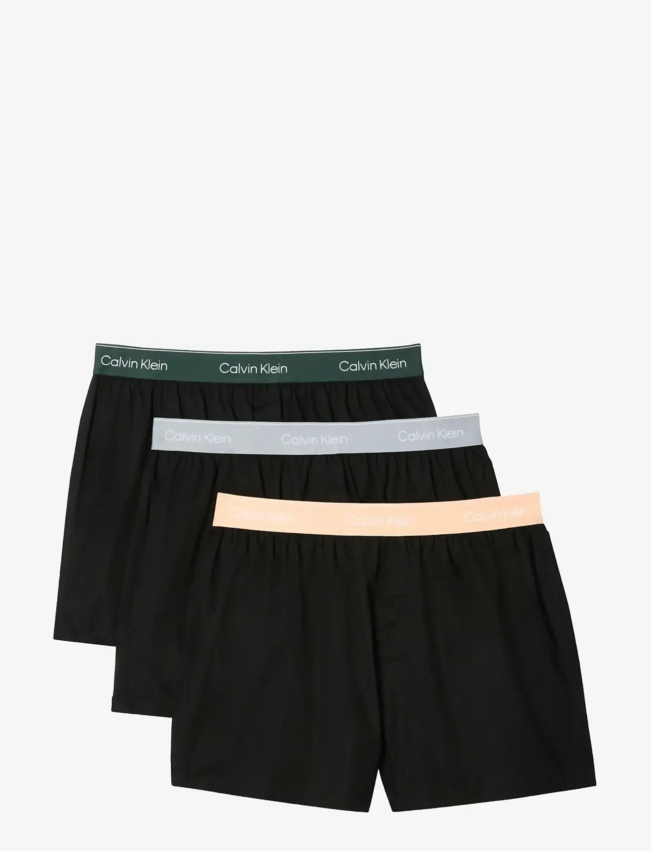 Calvin Klein - BOXER SLIM 3PK - multipack underbukser - black w  darkest spruce wb  black w - 1
