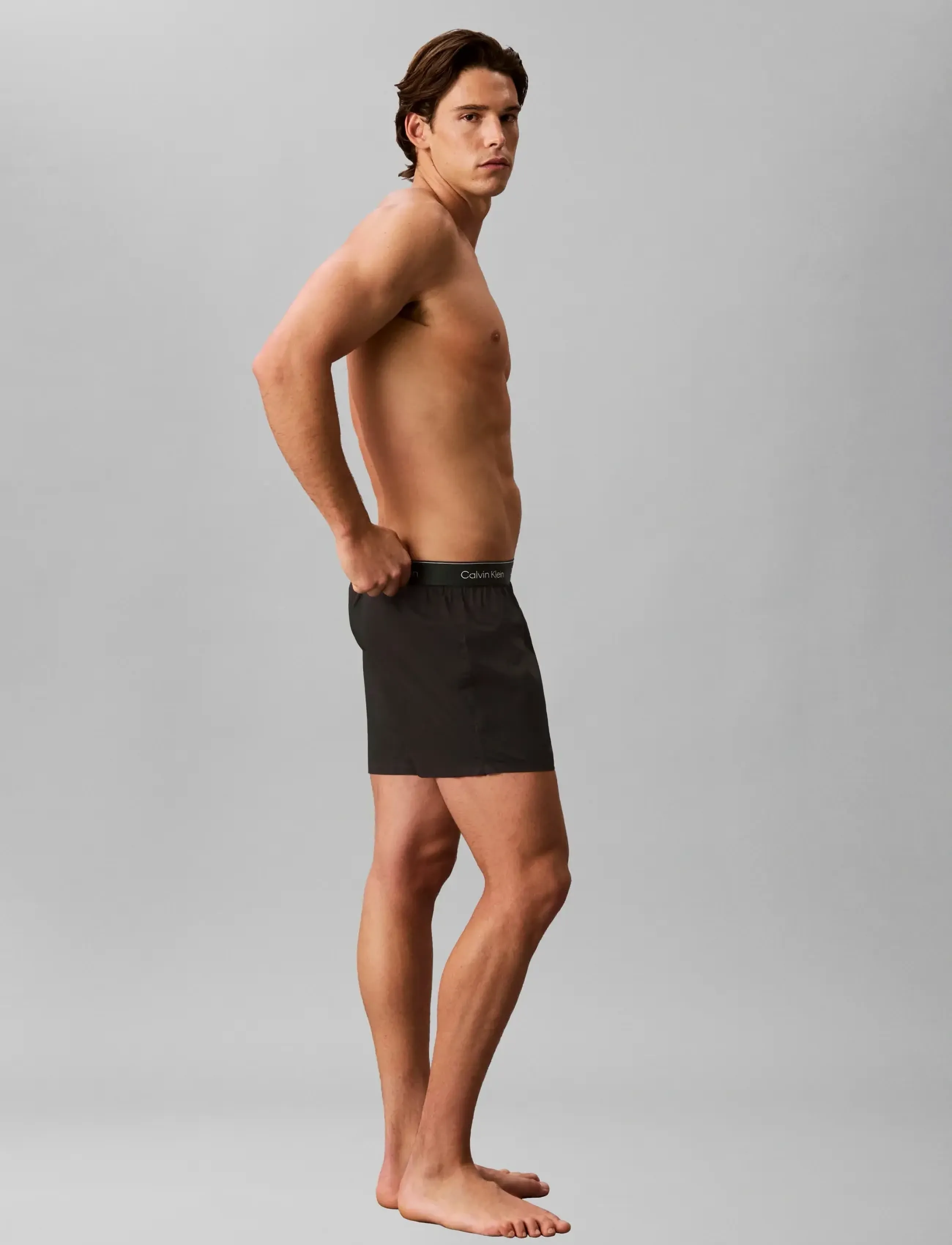 Calvin Klein - BOXER SLIM 3PK - multipack kalsonger - black w  darkest spruce wb  black w - 4