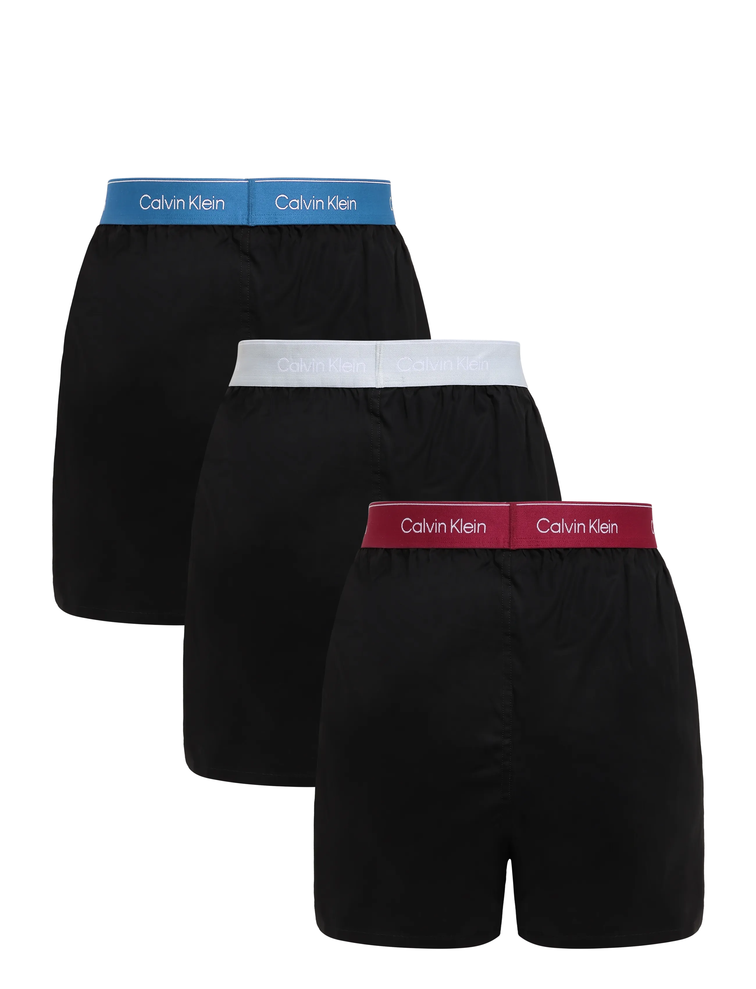 Calvin Klein - BOXER SLIM 3PK - multipakk aluspüksid - black bodies w  poseidon blue plein - 2