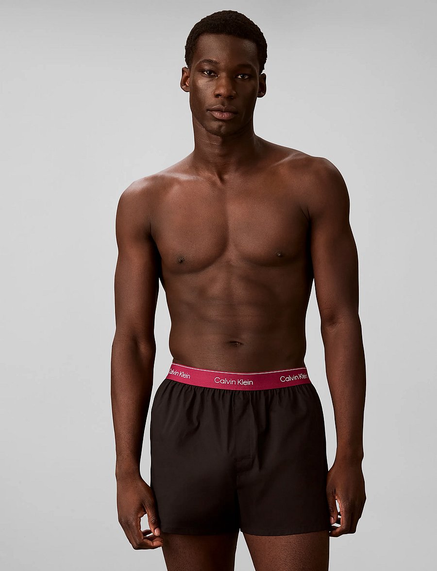 Calvin Klein - BOXER SLIM 3PK - multipakk aluspüksid - black bodies w poseidon blue plein - 0