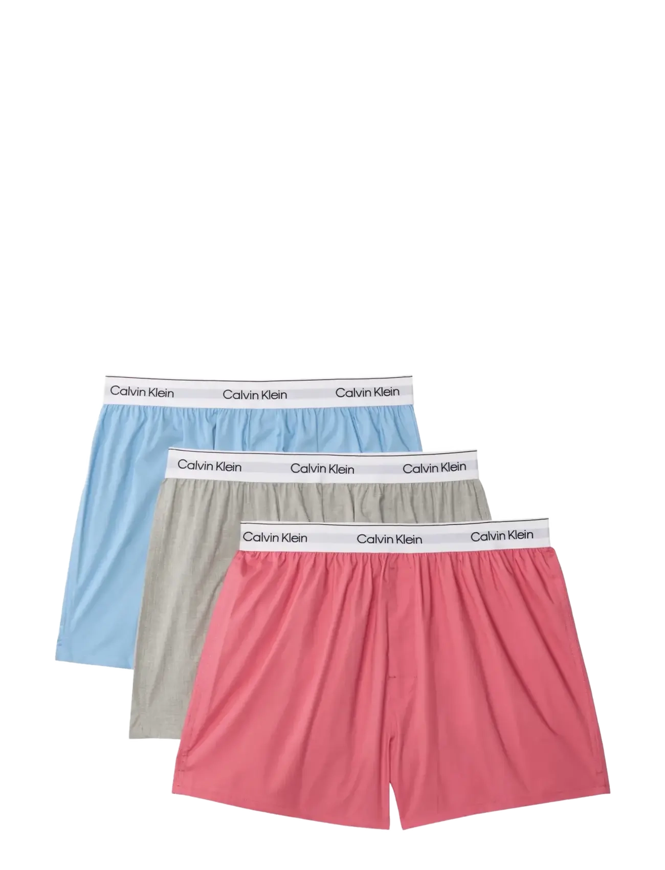 Calvin Klein BOXER SLIM 3PK - Calvin Klein Underwear - BRILLIANT PINK GULF BLUE GREY HEATH / pink/rose