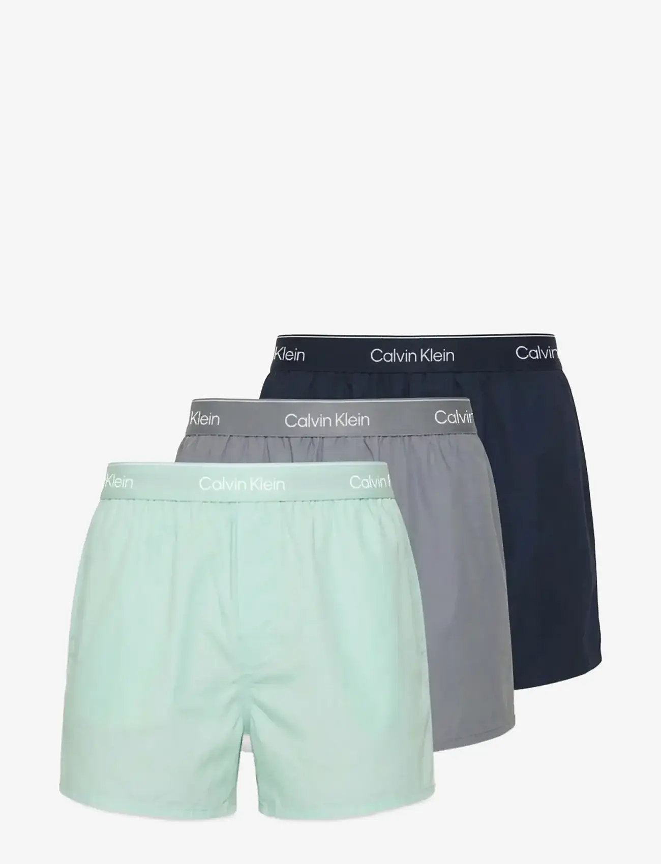 Calvin Klein - BOXER SLIM 3PK - multipack underbukser - shoreline w  dtm wb  misty grey w - 1