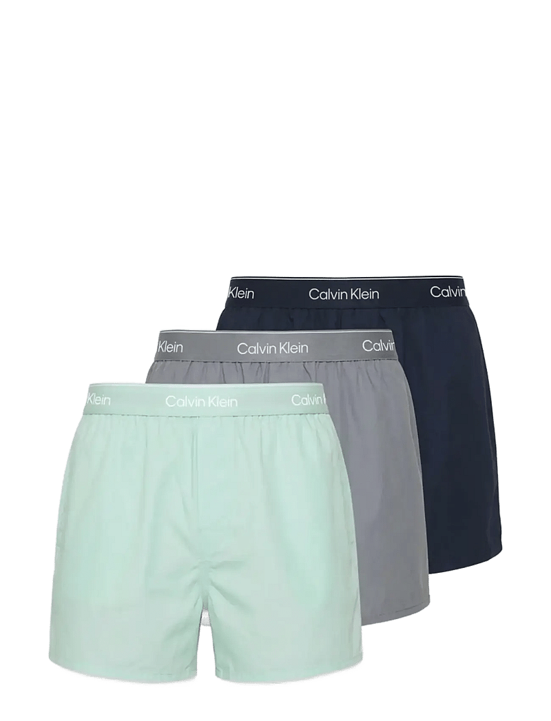 Calvin Klein - BOXER SLIM 3PK - multipack underbukser - shoreline w dtm wb misty grey w - 1