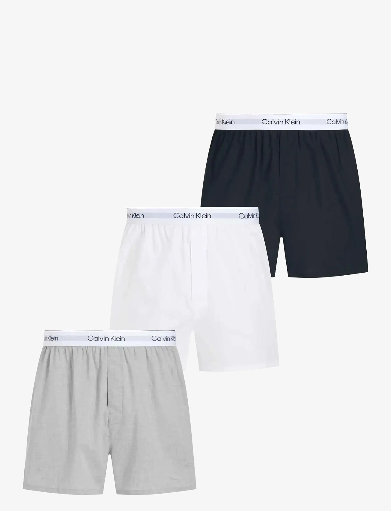 Calvin Klein - BOXER SLIM 3PK - unterhosen im multipack - 1 grey heather   1 white   1 black - 1