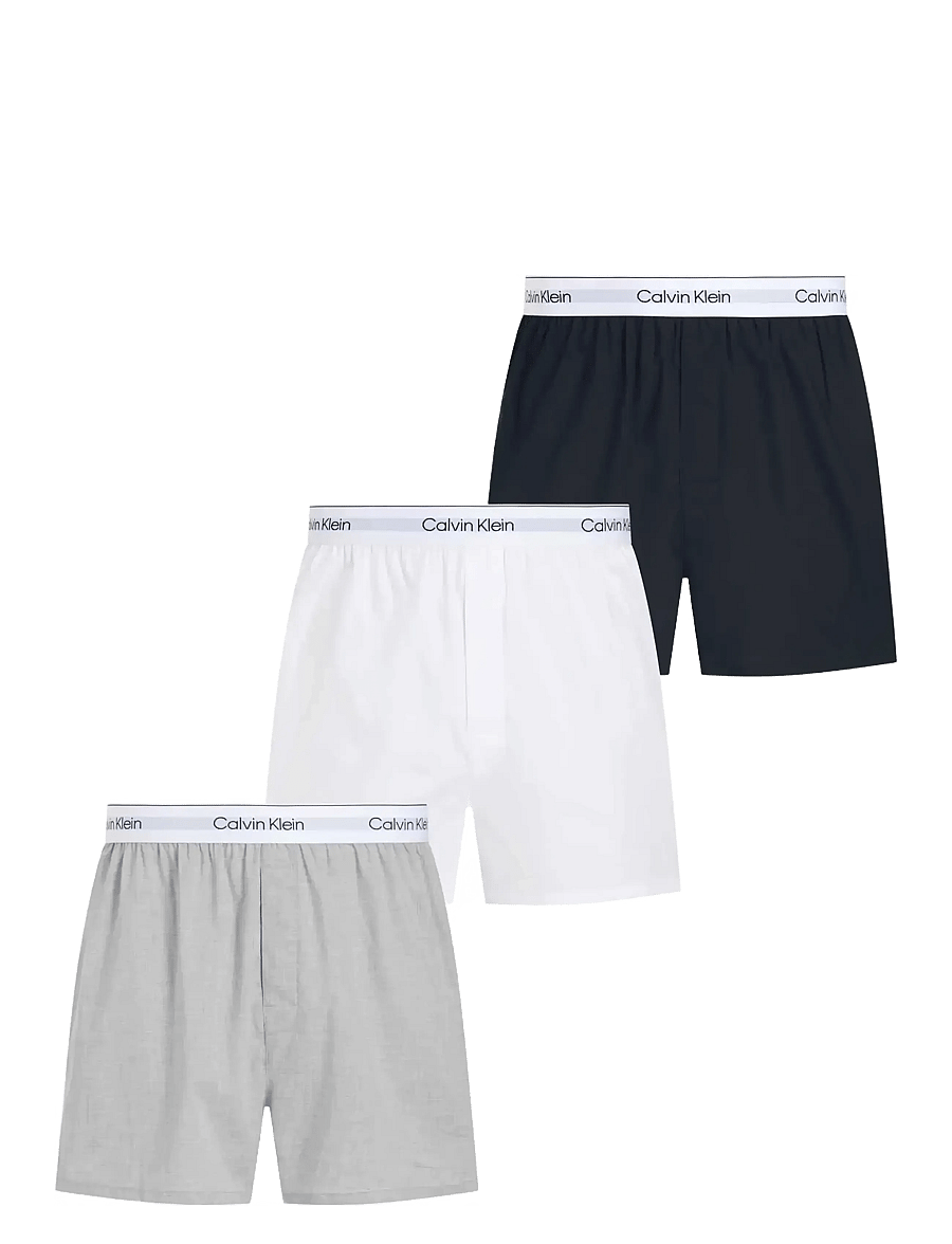 Calvin Klein - BOXER SLIM 3PK - multipack underpants - 1 grey heather 1 white 1 black - 1