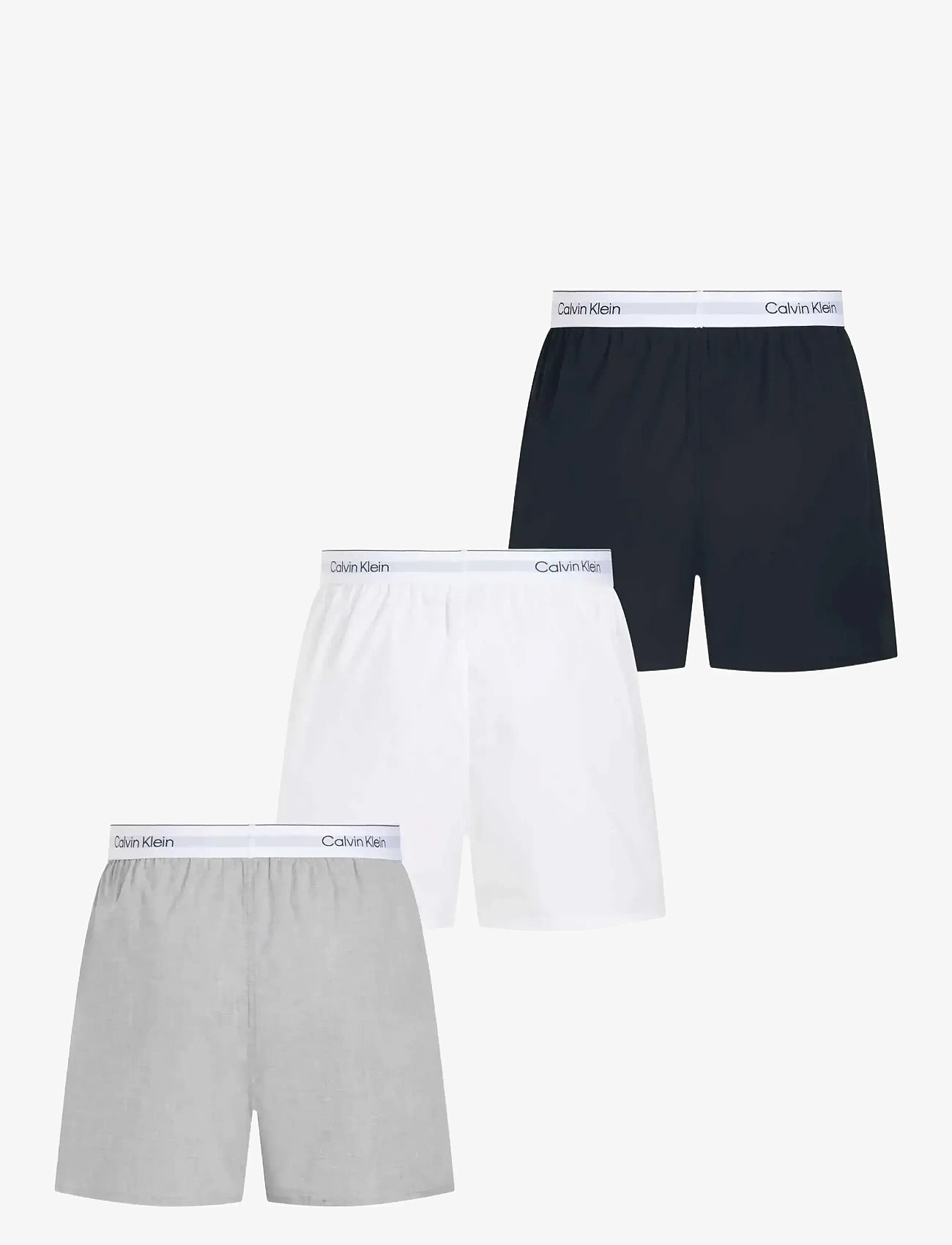 Calvin Klein - BOXER SLIM 3PK - unterhosen im multipack - 1 grey heather   1 white   1 black - 2