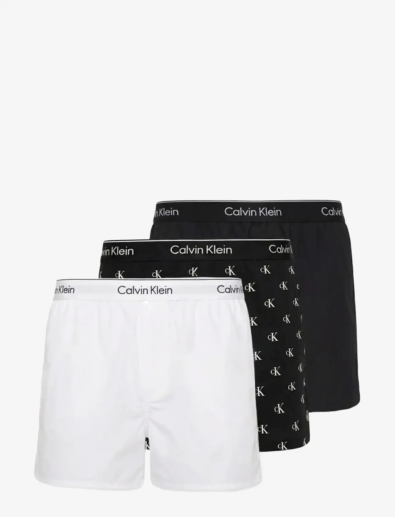 Calvin Klein - BOXER SLIM 3PK - unterhosen im multipack - black diamond logo black classic wh - 1