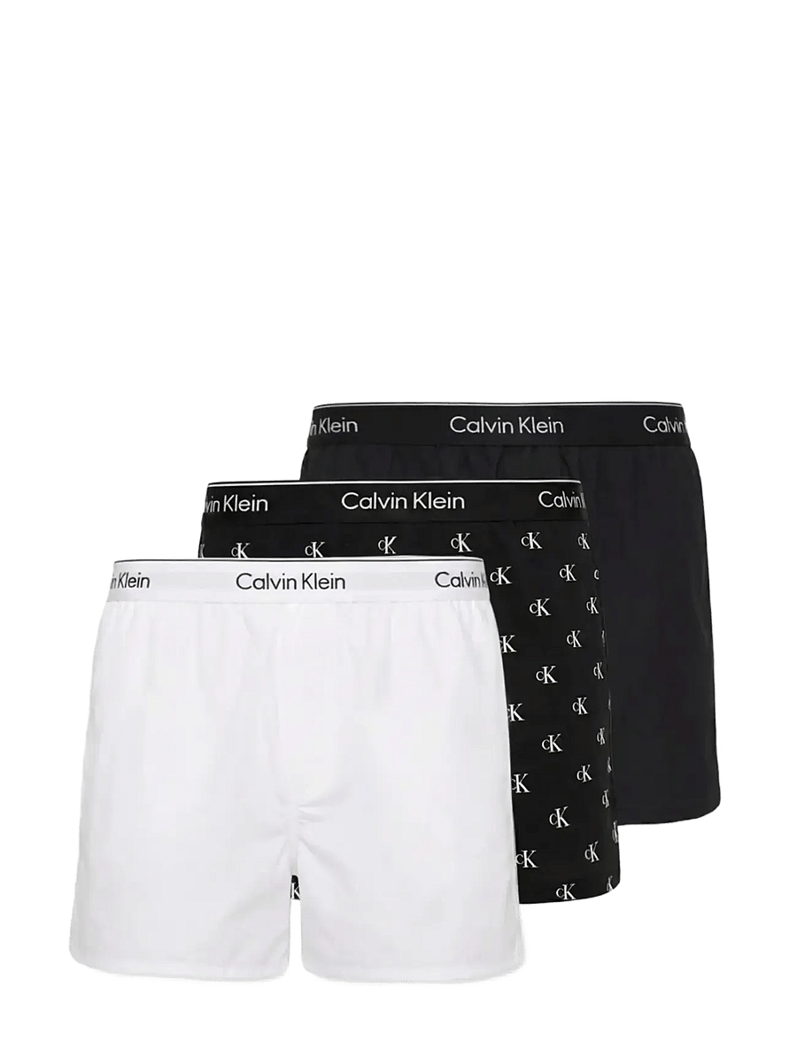 Calvin Klein - BOXER SLIM 3PK - multipack underpants - black diamond logo black classic wh - 1