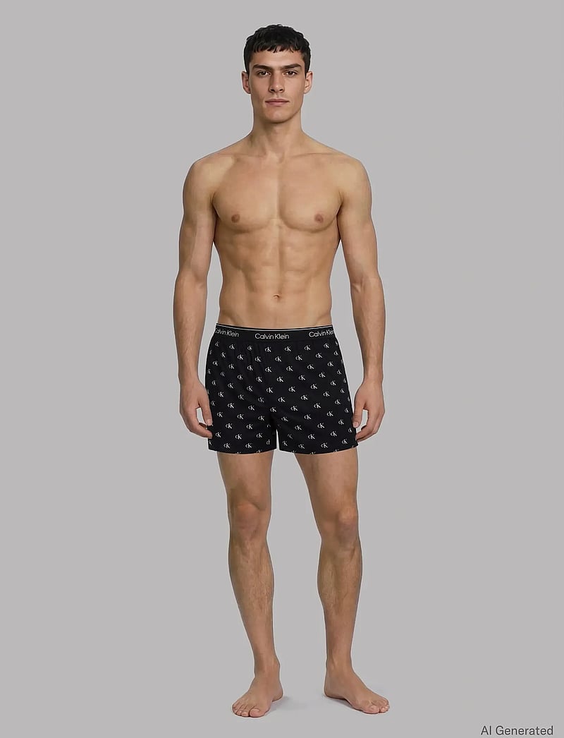 Calvin Klein - BOXER SLIM 3PK - unterhosen im multipack - black diamond logo black classic wh - 2