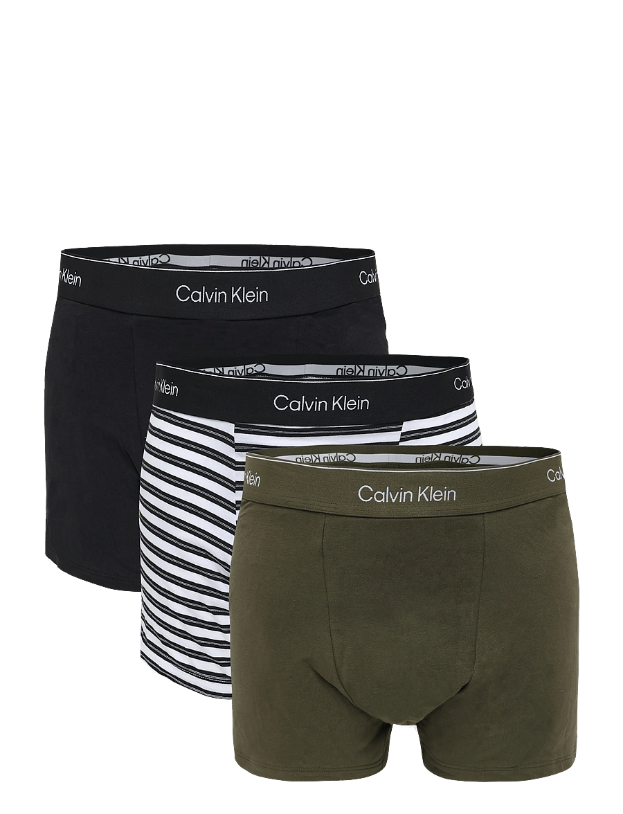 Calvin Klein - RELAXED FIT TRUNK 3PK - multipack underpants - black triple stripe black olive nig - 1