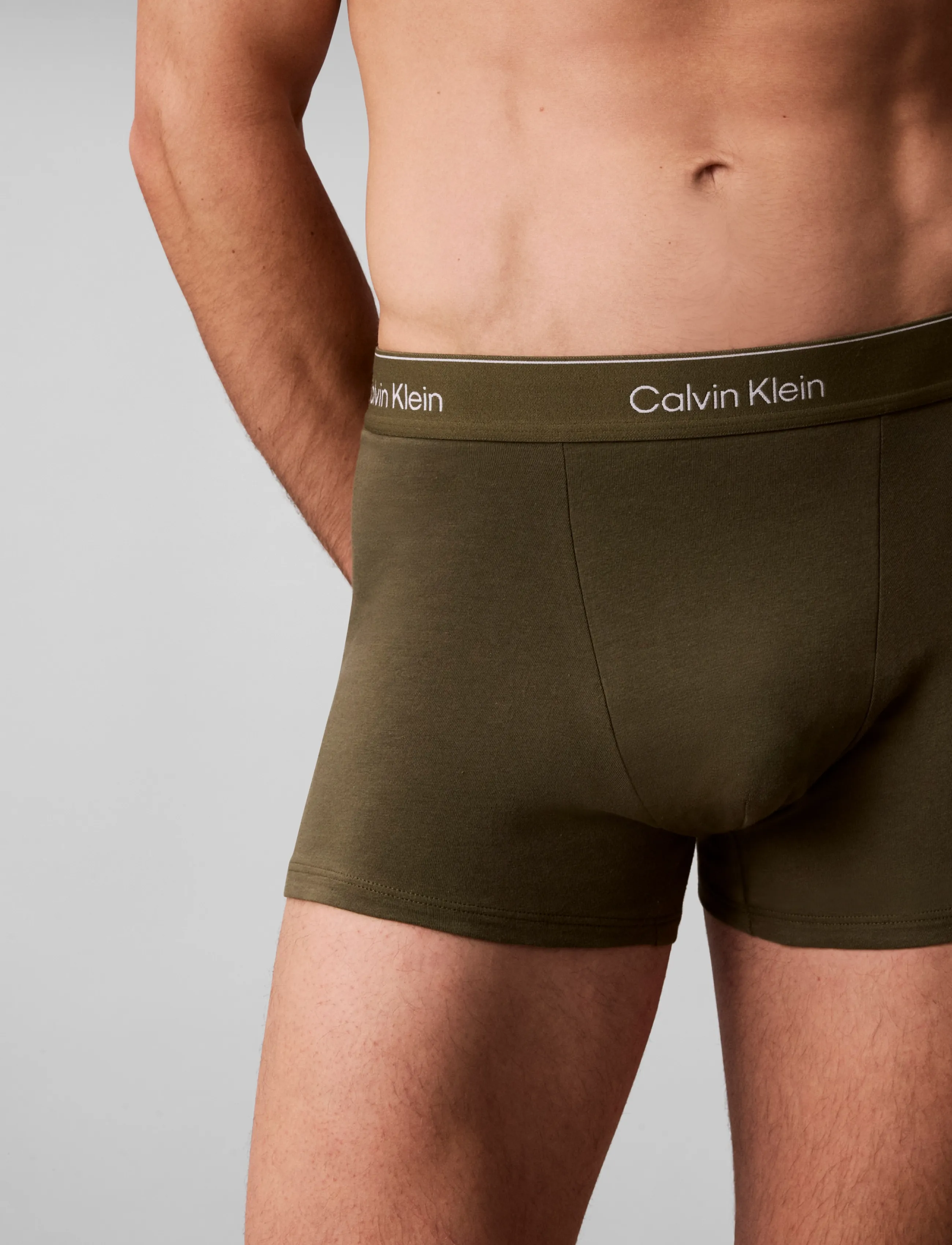 Calvin Klein - RELAXED FIT TRUNK 3PK - multipack underbukser - black triple stripe black olive nig - 3