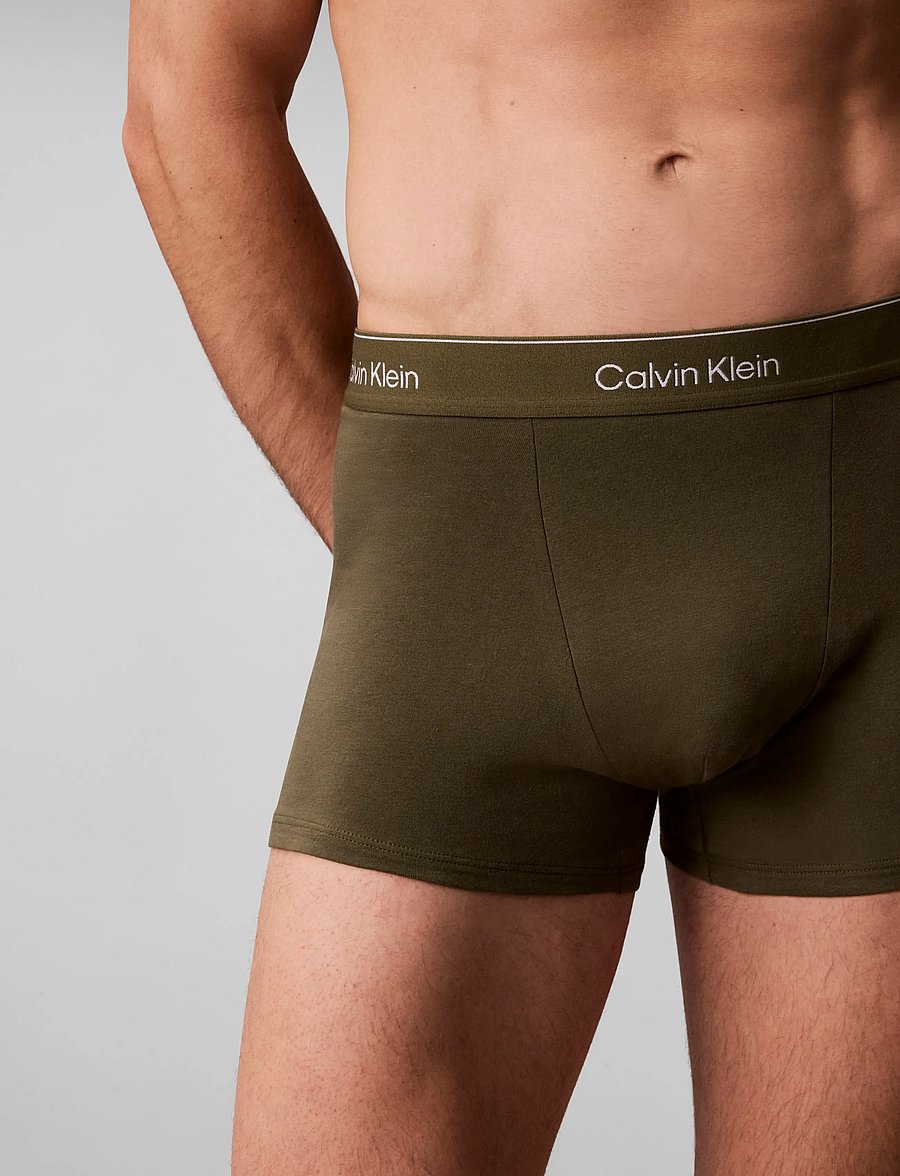 Calvin Klein - RELAXED FIT TRUNK 3PK - multipack underpants - black triple stripe black olive nig - 3