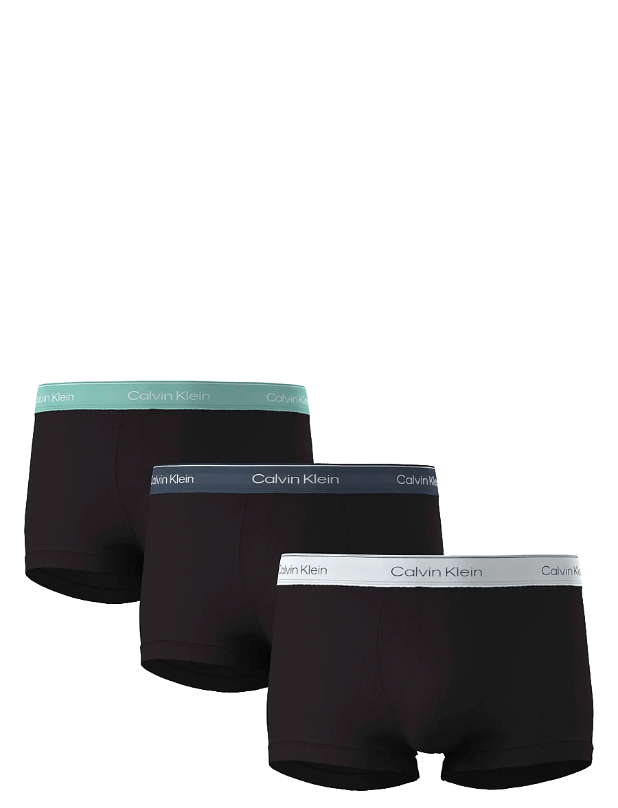 Calvin Klein - RELAXED FIT TRUNK 3PK - unterhosen im multipack - black bodies w tahiti turquoise da - 0