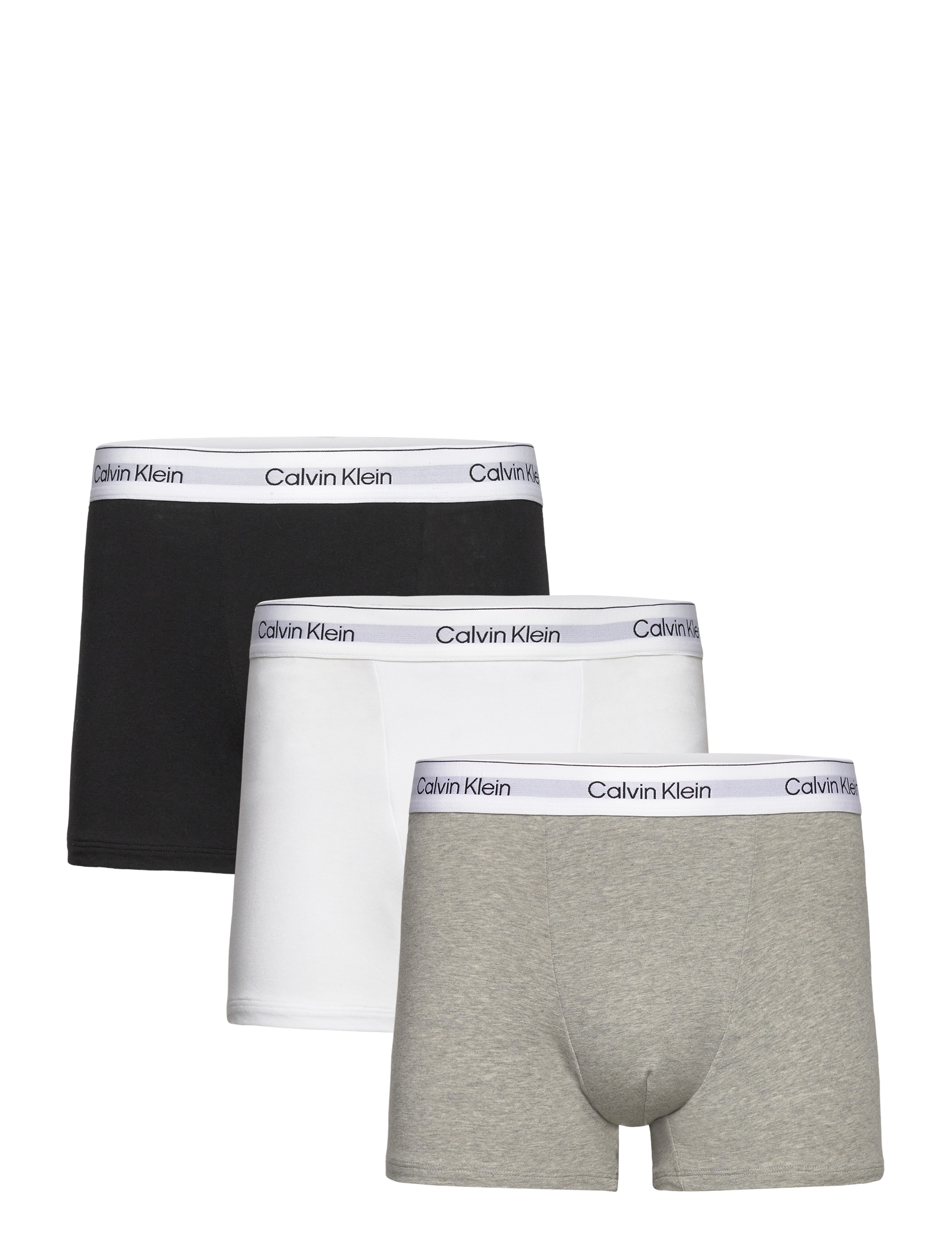 Calvin Klein RELAXED FIT TRUNK 3PK - Undertøj - GREY HEATHER WHITE BLACK / grey