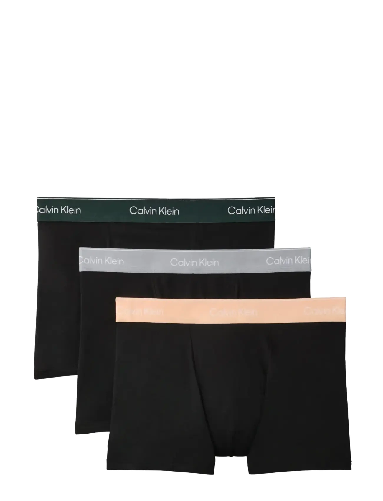 Calvin Klein RELAXED FIT TRUNK 3PK - Calvin Klein Underwear - BLACK W  DARKEST SPRUCE WB  BLACK W / black