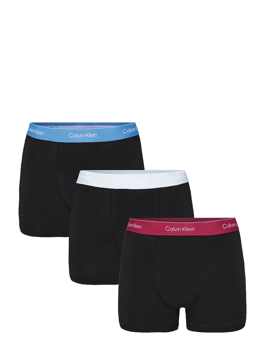 Calvin Klein - RELAXED FIT TRUNK 3PK - multipack underpants - black bodies w poseidon blue plein - 1